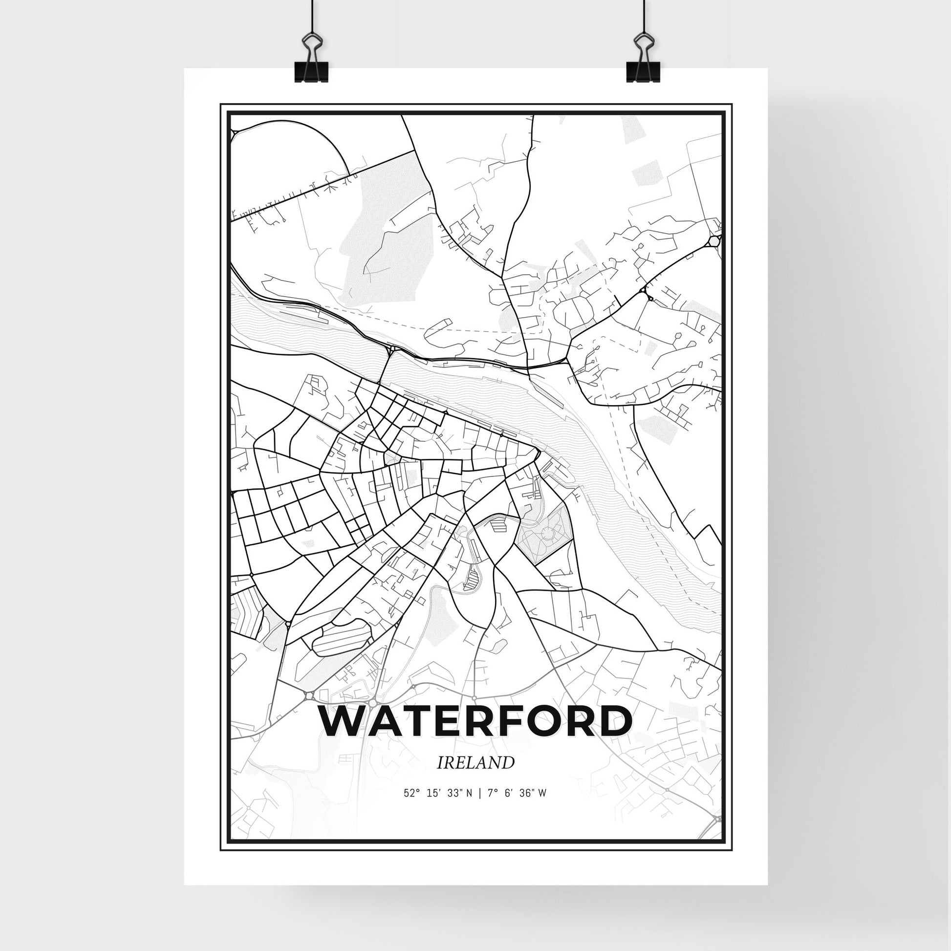 Waterford Ireland - Premium City Map Poster