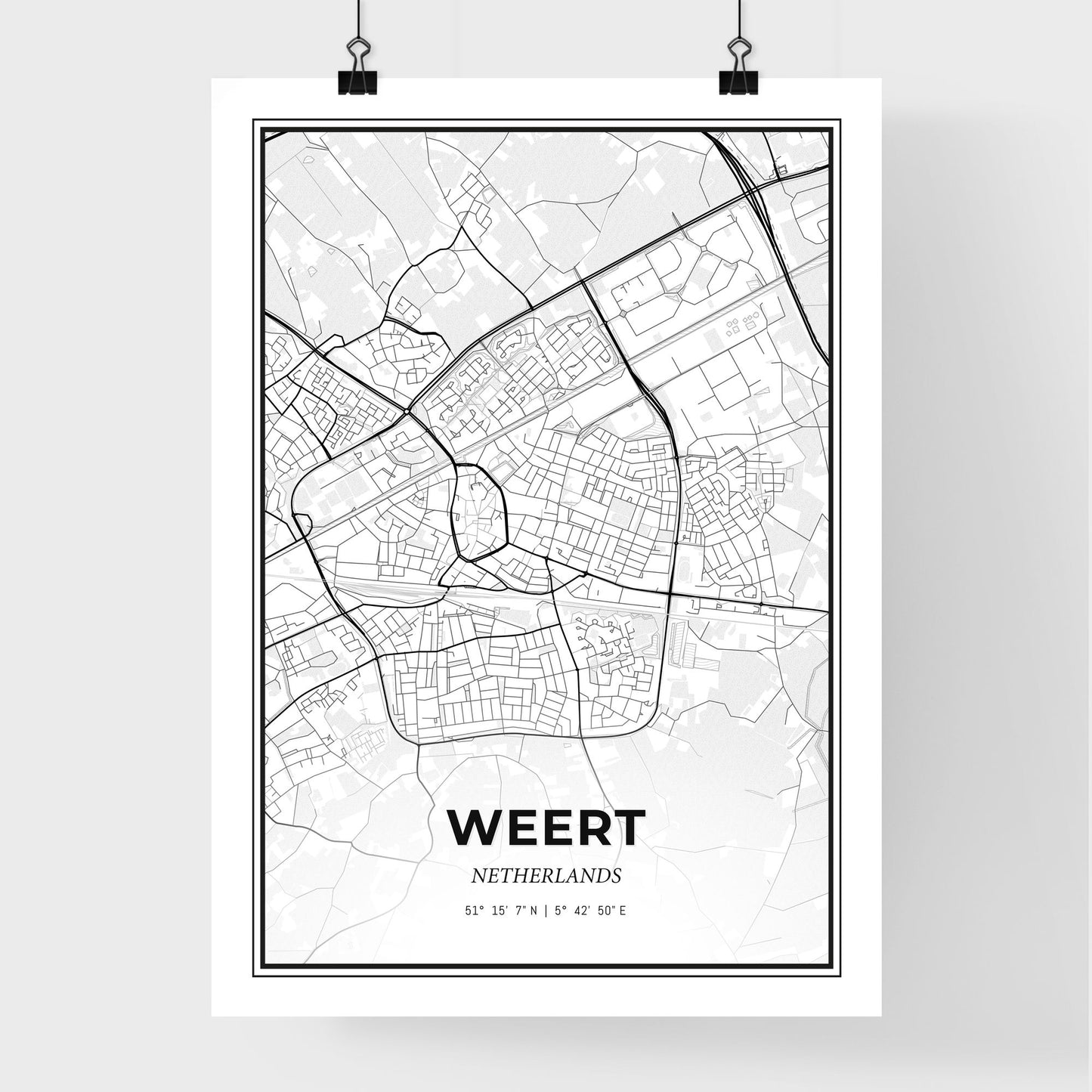  Weert Netherlands - Premium City Map Poster