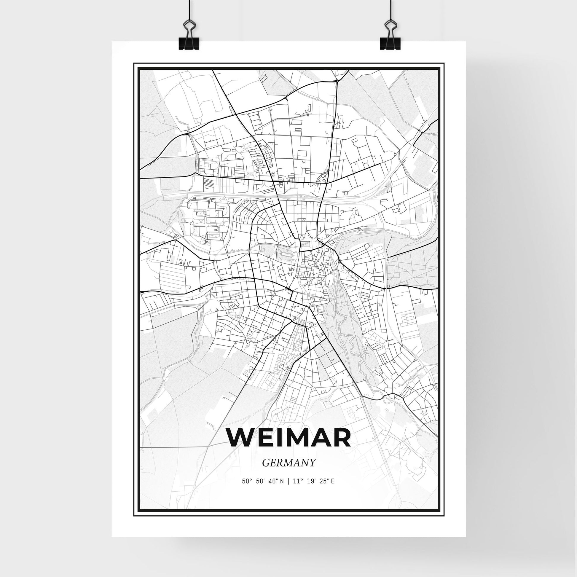 Weimar Germany - Premium City Map Poster