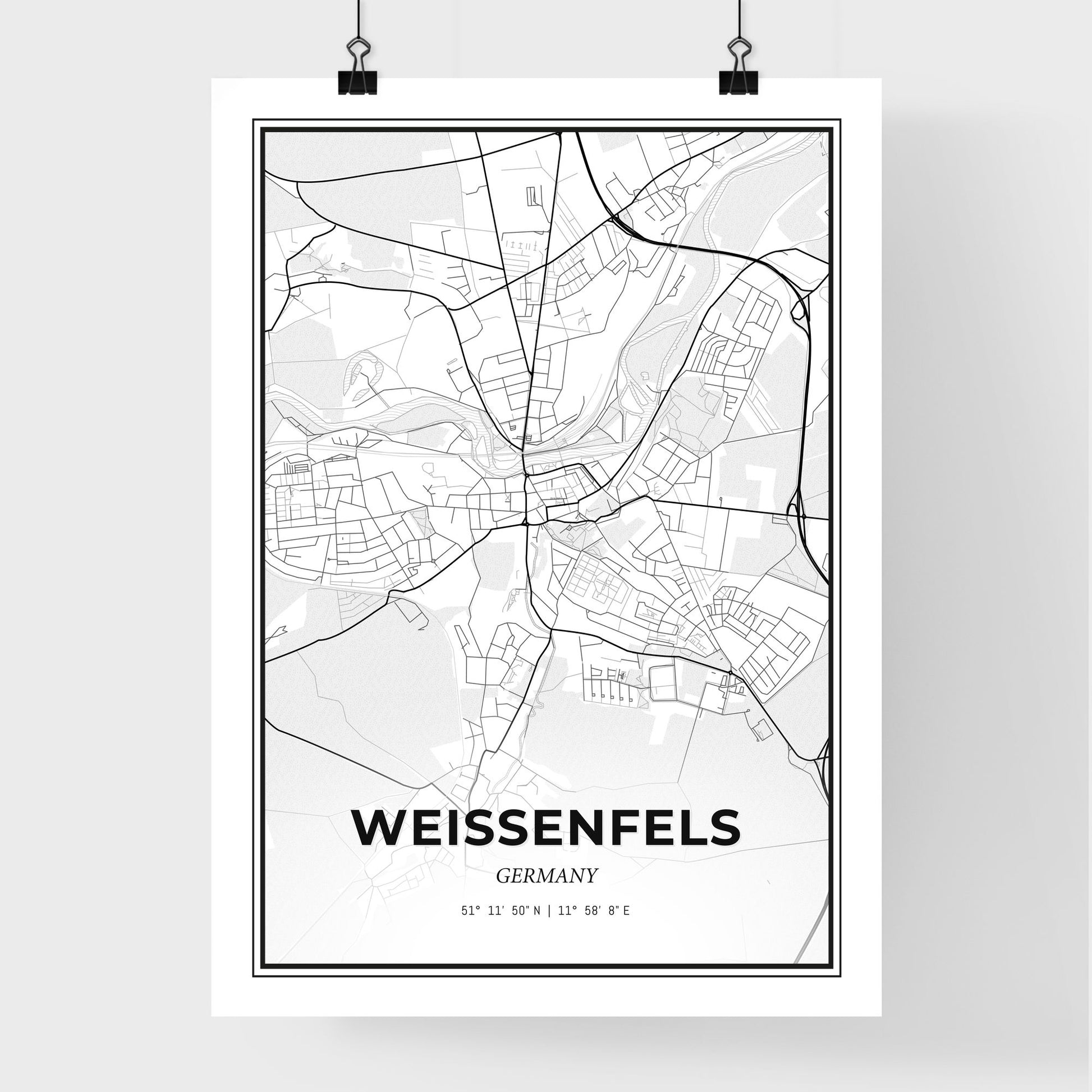 Weißenfels Germany - Premium City Map Poster