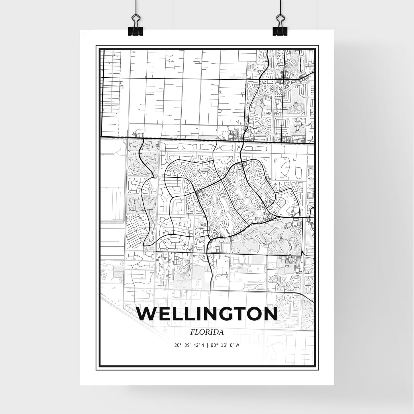 Wellington Florida - Premium City Map Poster