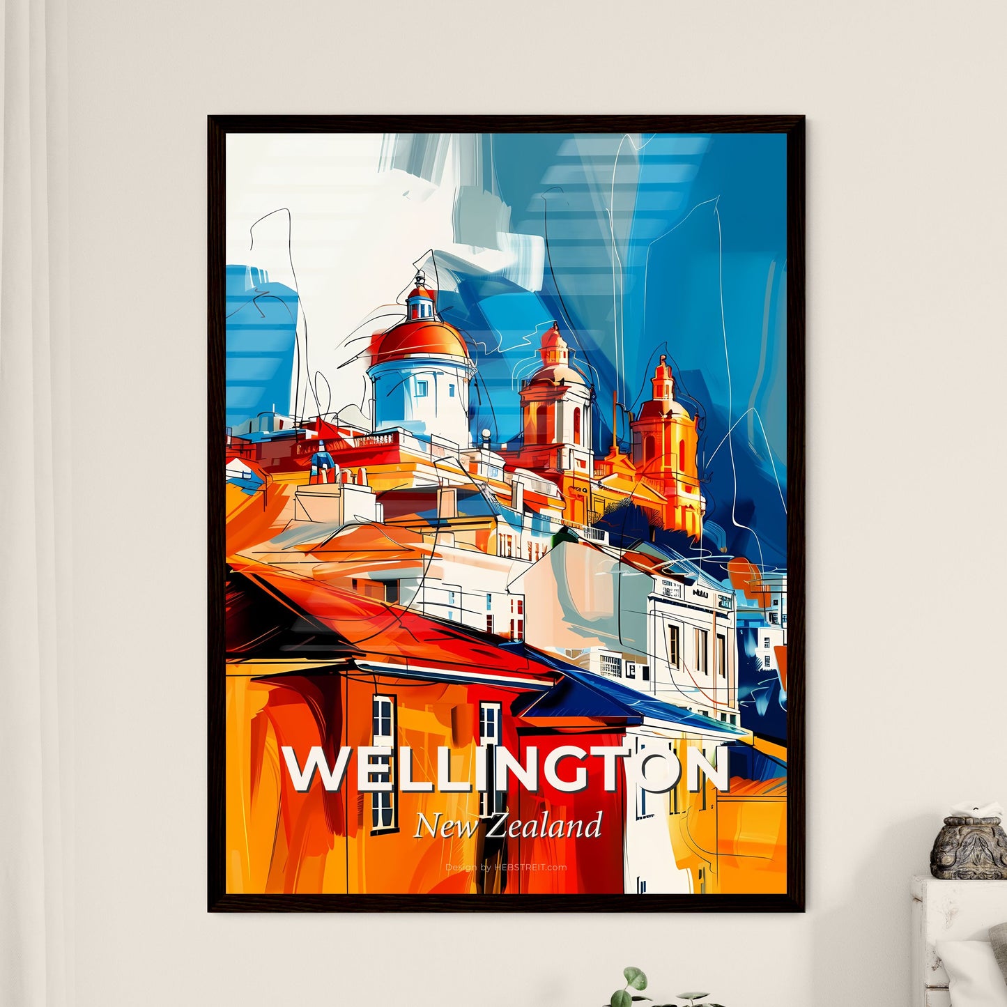 Vibrant Wellington, New Zealand - A Painting Of A City