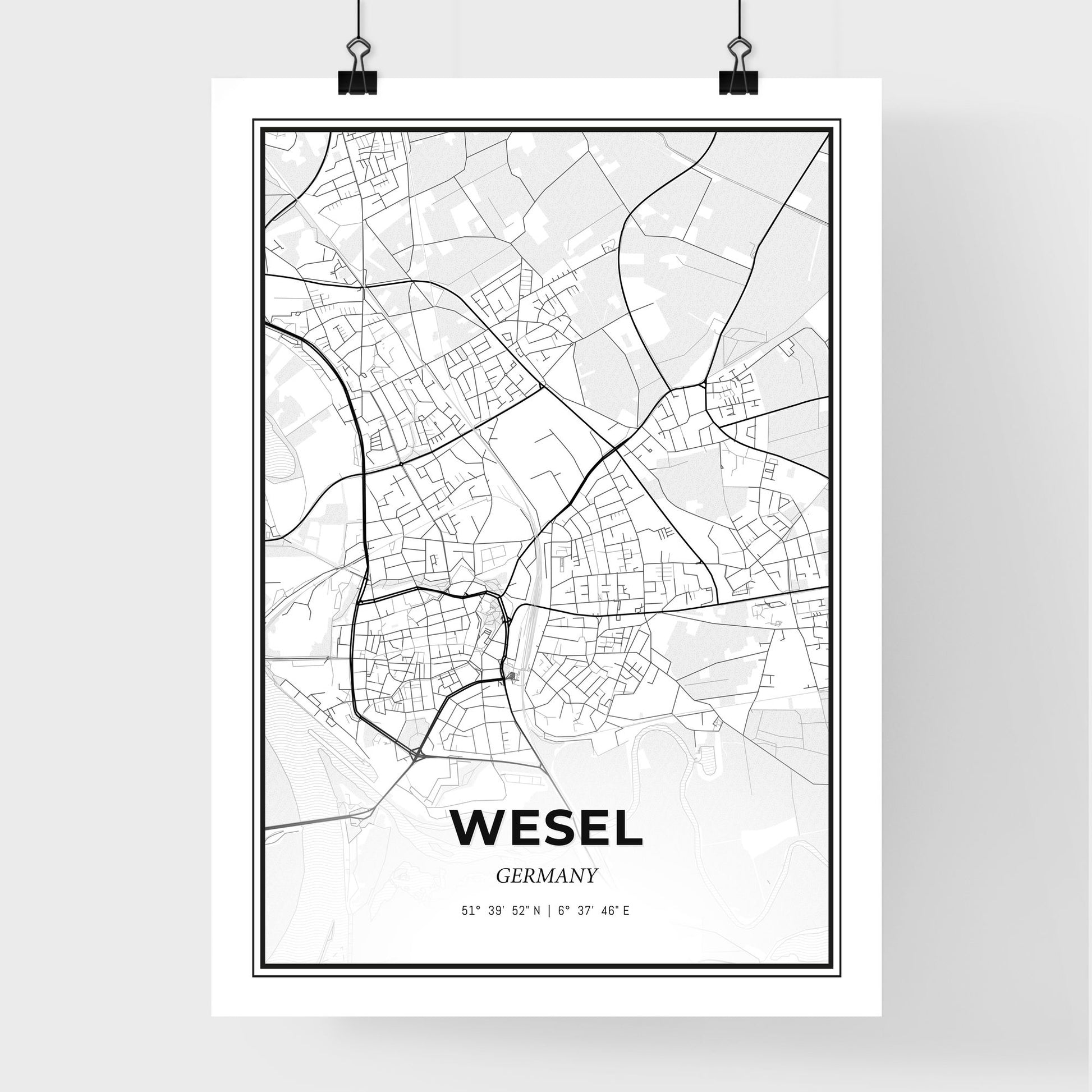 Wesel Germany - Premium City Map Poster