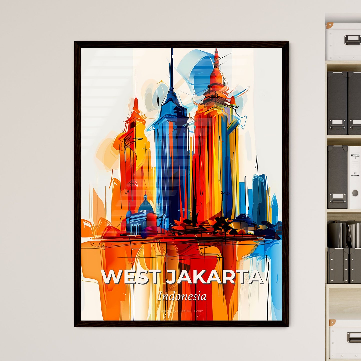 Vibrant West Jakarta, Indonesia - A Colorful City Skyline