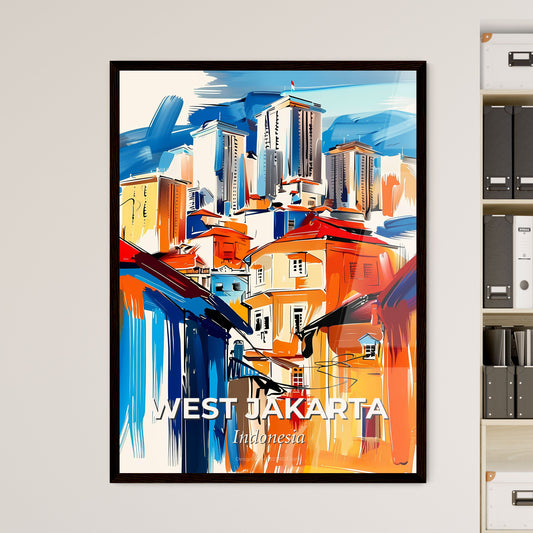 Vibrant West Jakarta, Indonesia - A Painting Of A City