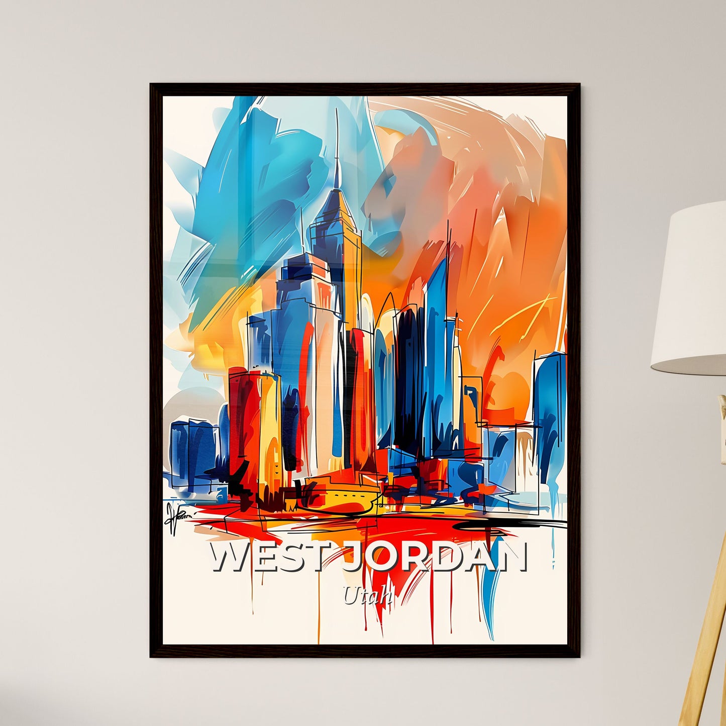 Vibrant West Jordan, Utah - A Painting Of A City