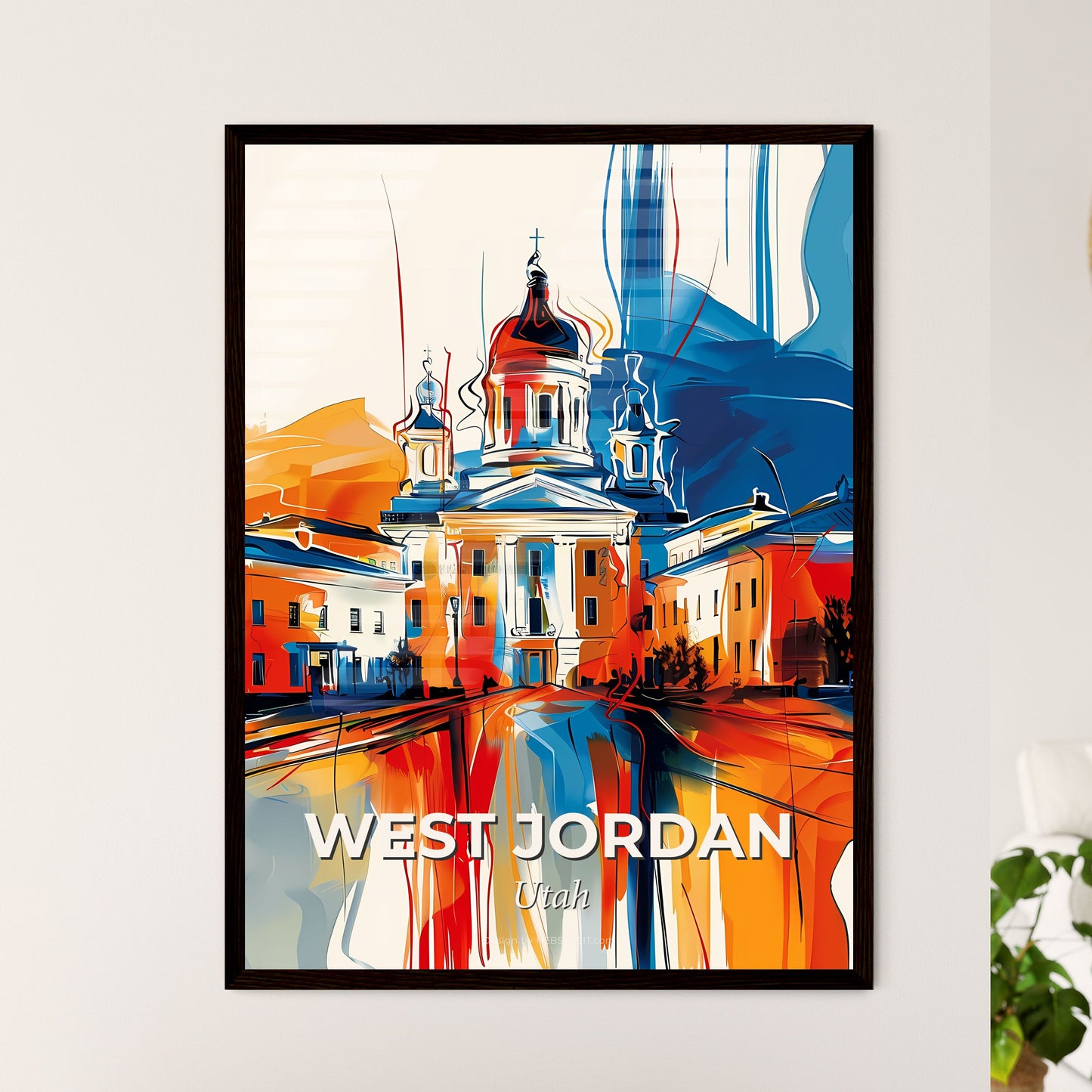 Vibrant West Jordan, Utah - A Painting Of A Building