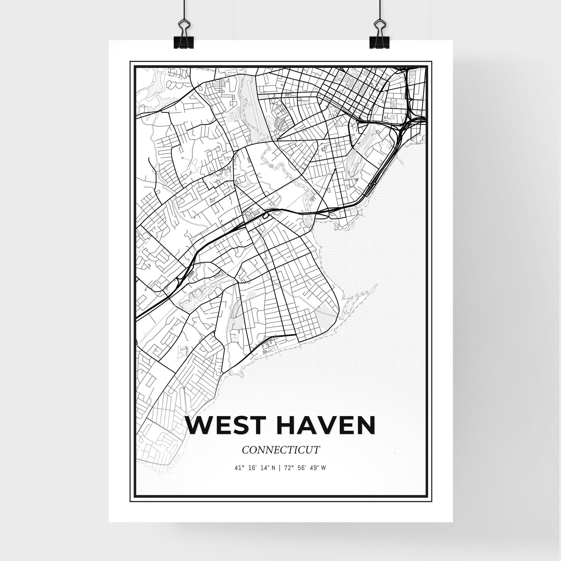 West Haven Connecticut - Premium City Map Poster