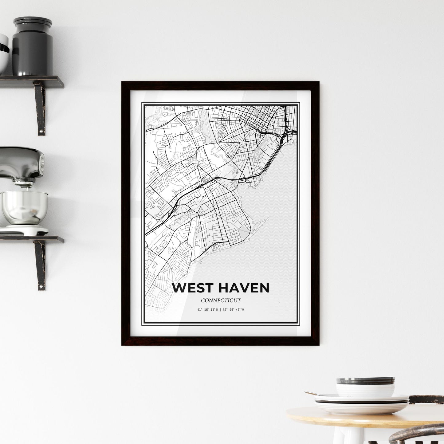 West Haven Connecticut - Minimal City Map