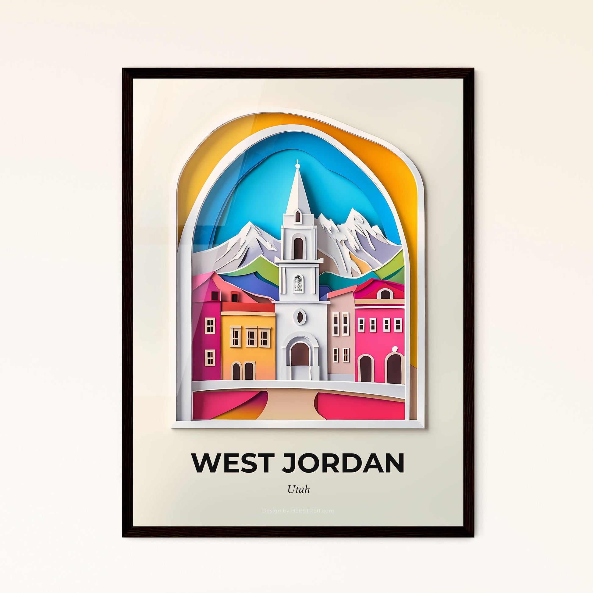 Vivid West Jordan, Utah - a church with a mountain in the background