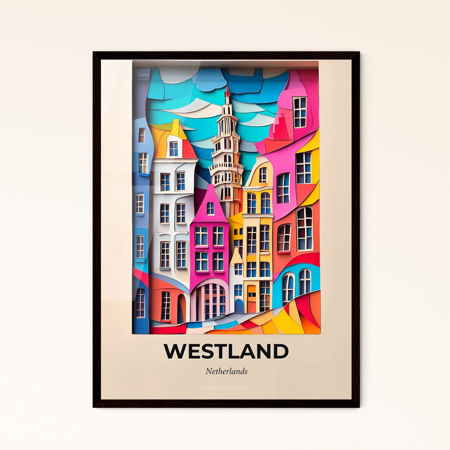 Vivid Westland, Netherlands - a building with a clock tower