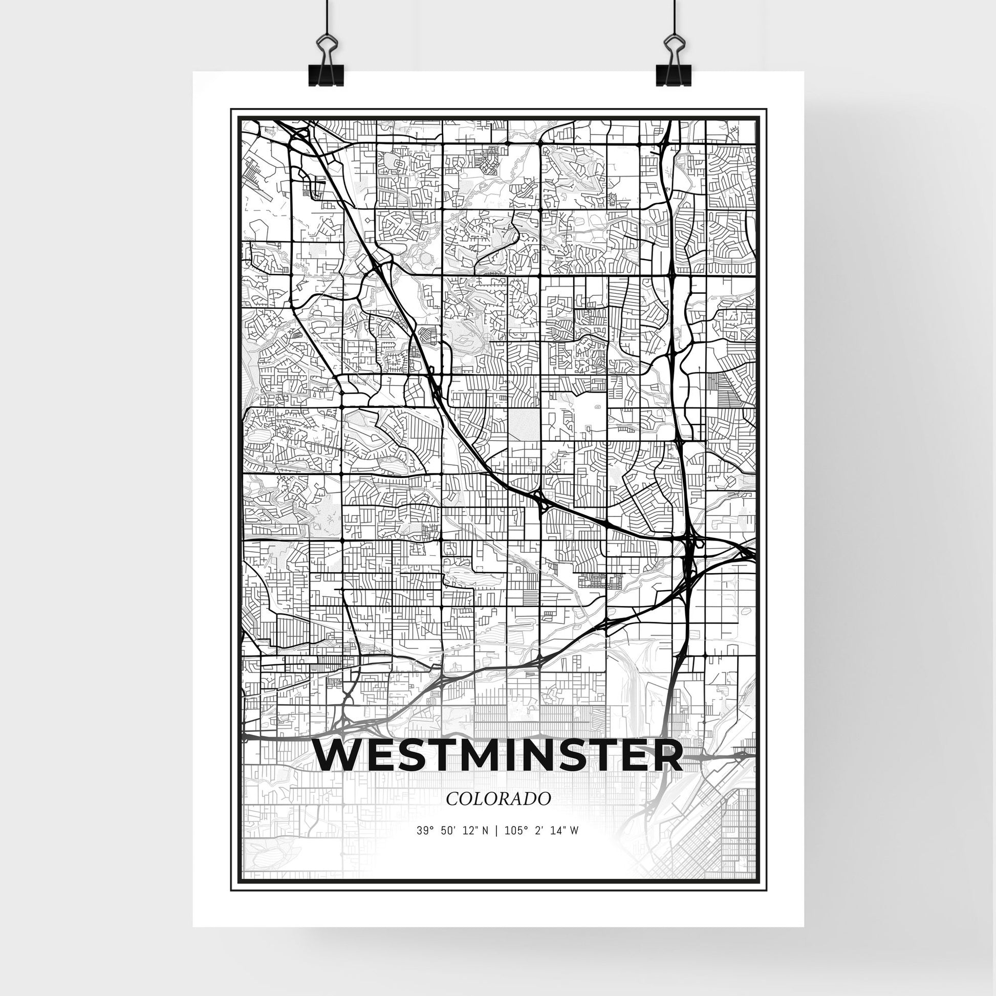 Westminster Colorado - Premium City Map Poster