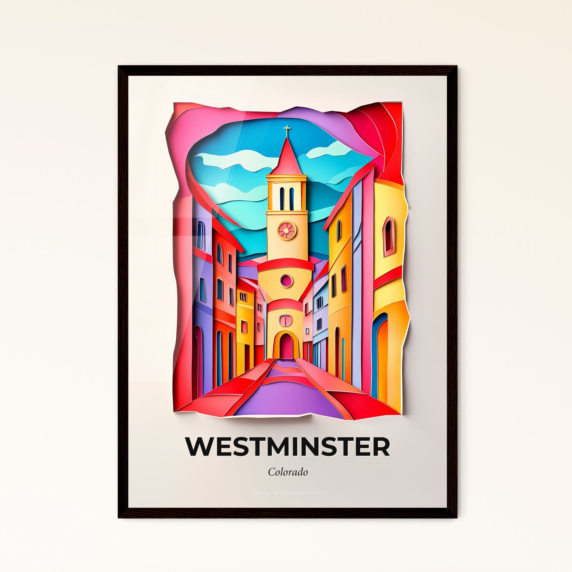 Vivid Westminster, Colorado - a colorful city scene with a clock tower