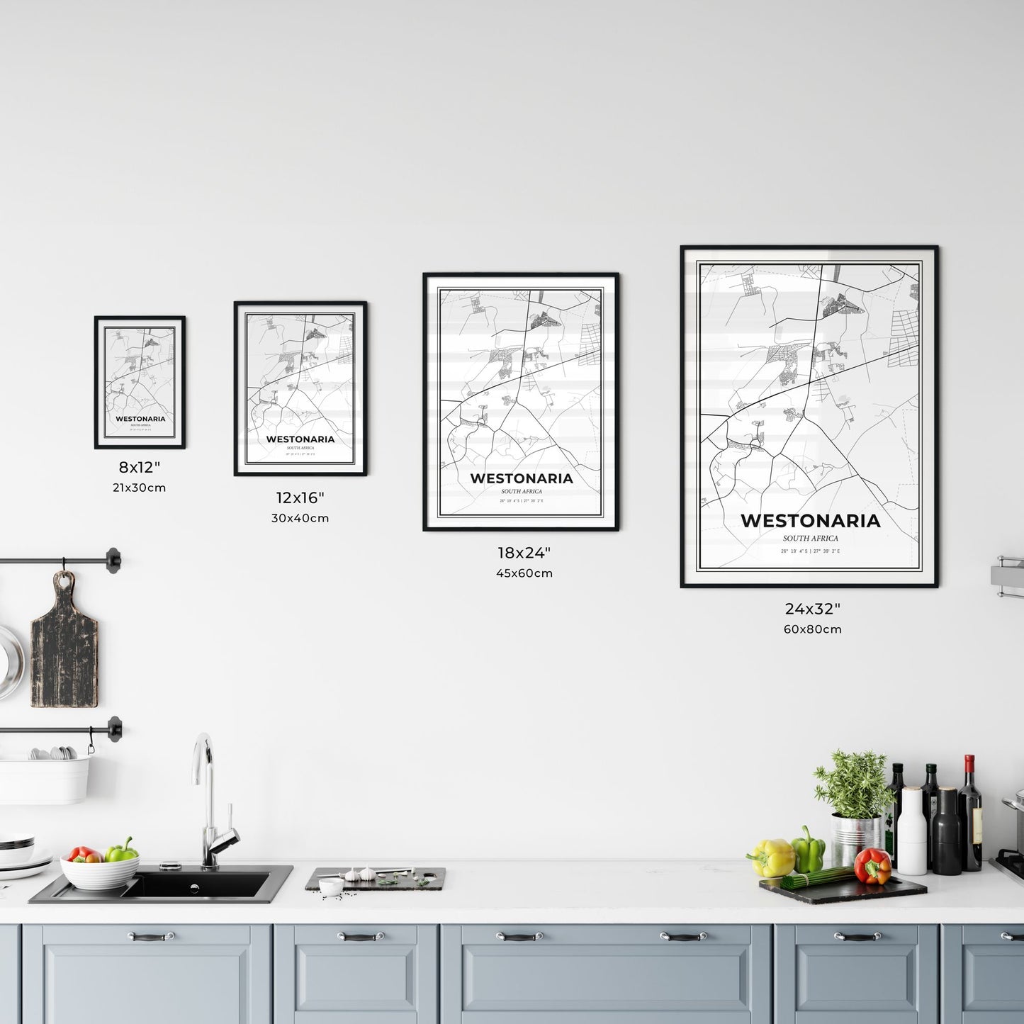 Westonaria South Africa - Customizable Modern City Map