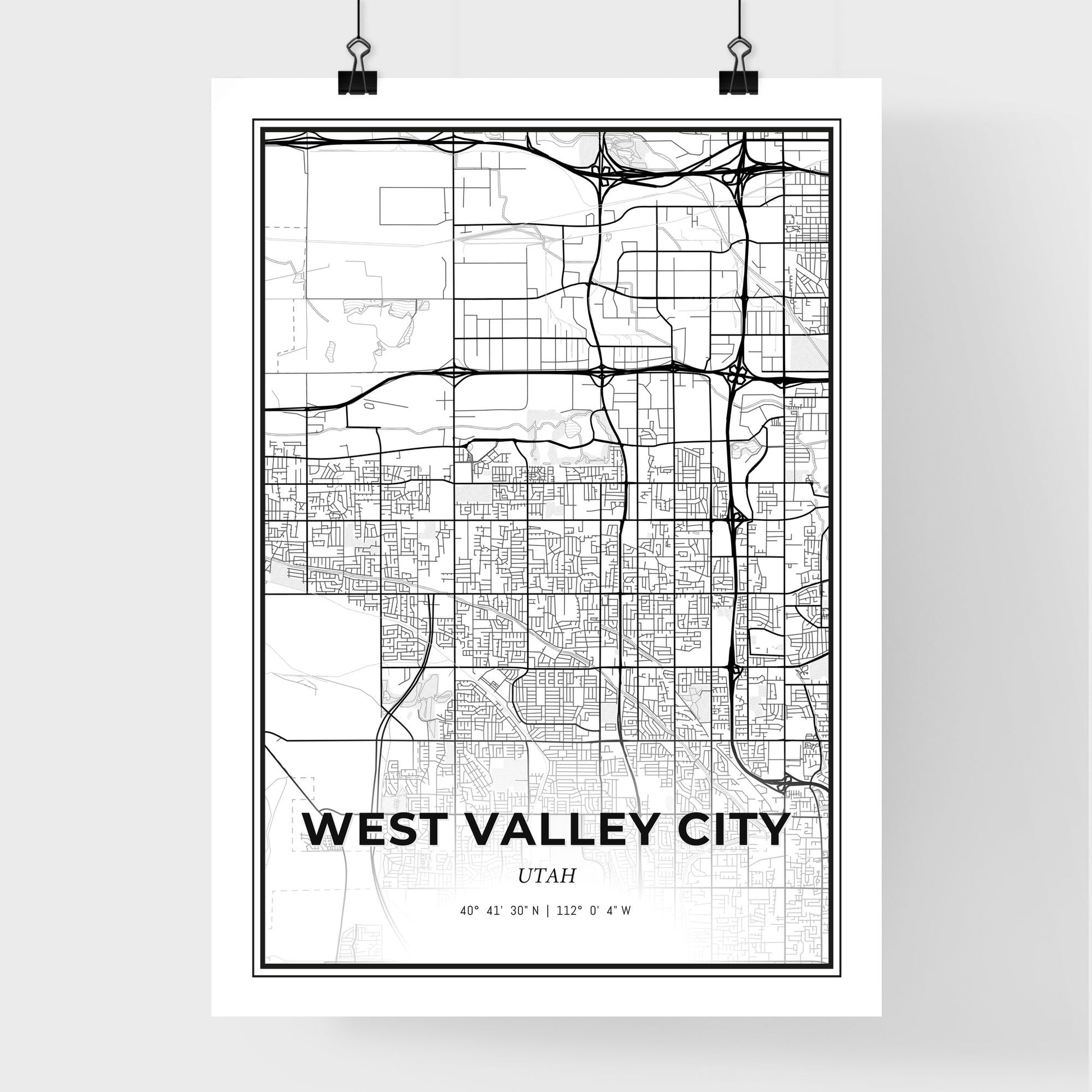 West Valley City Utah - Premium City Map Poster