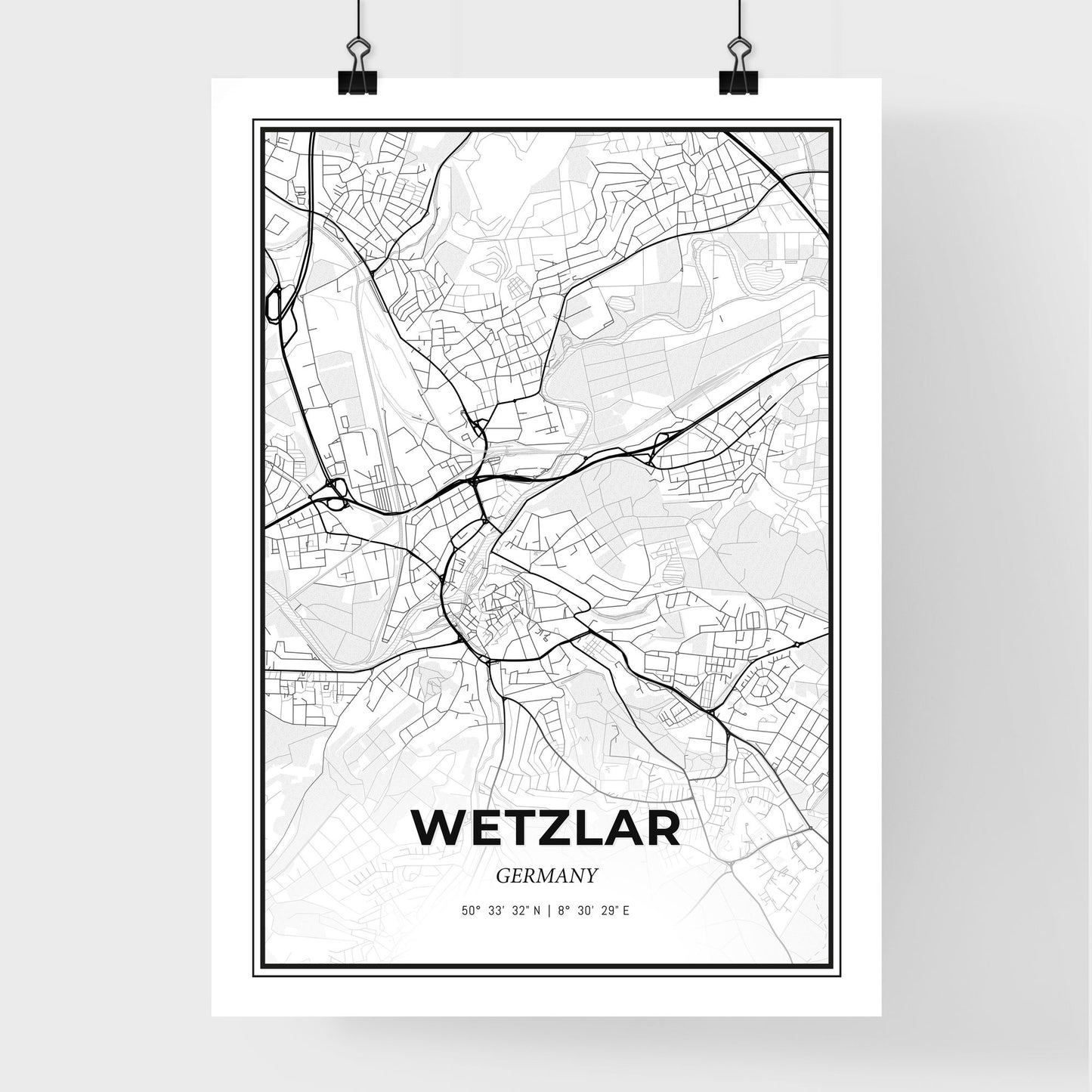 Wetzlar Germany - Premium City Map Poster