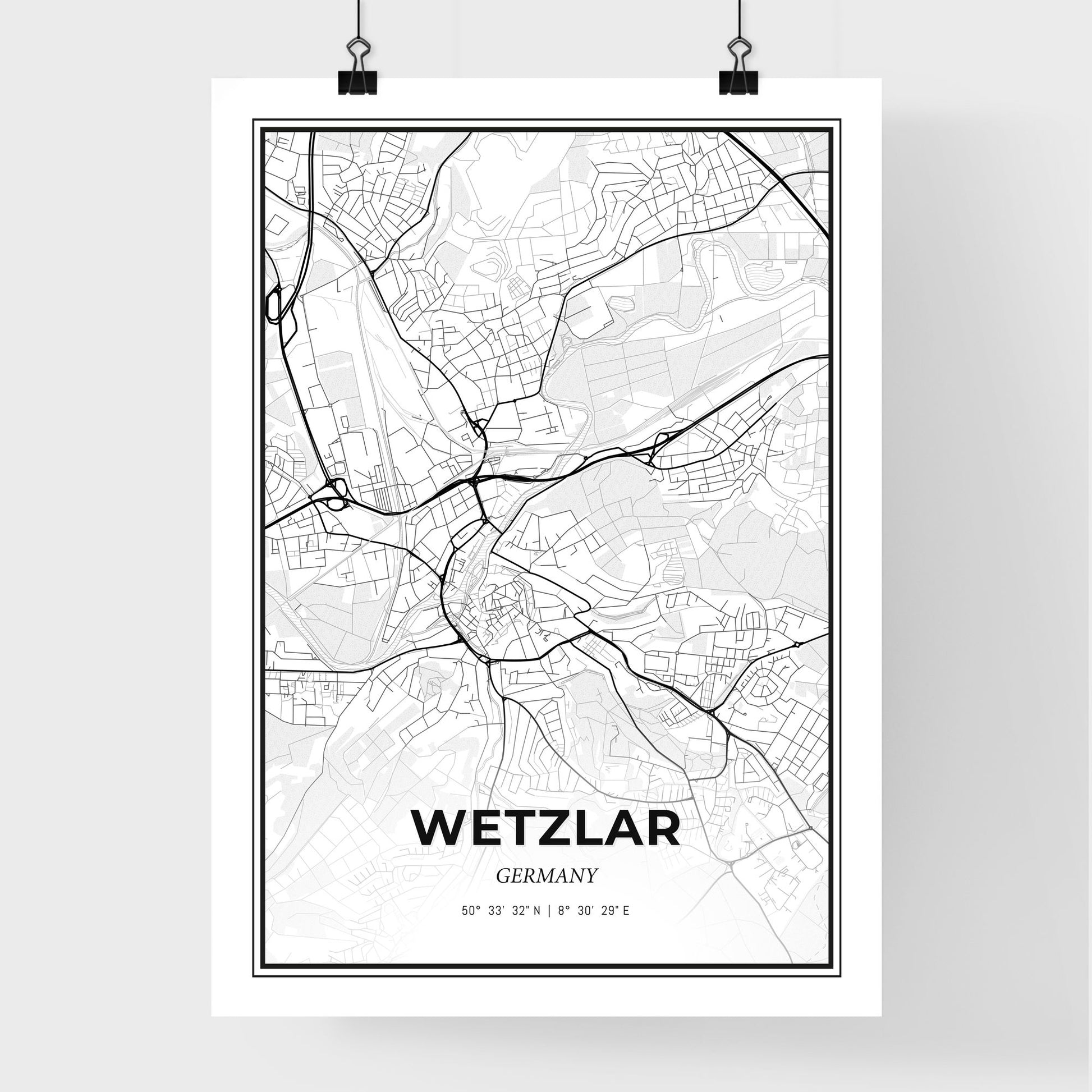 Wetzlar Germany - Premium City Map Poster