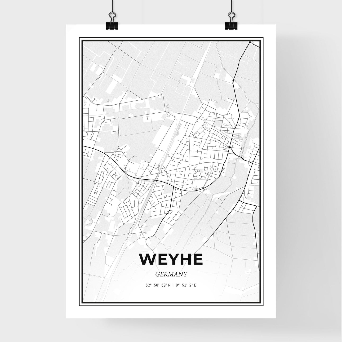 Weyhe Germany - Premium City Map Poster