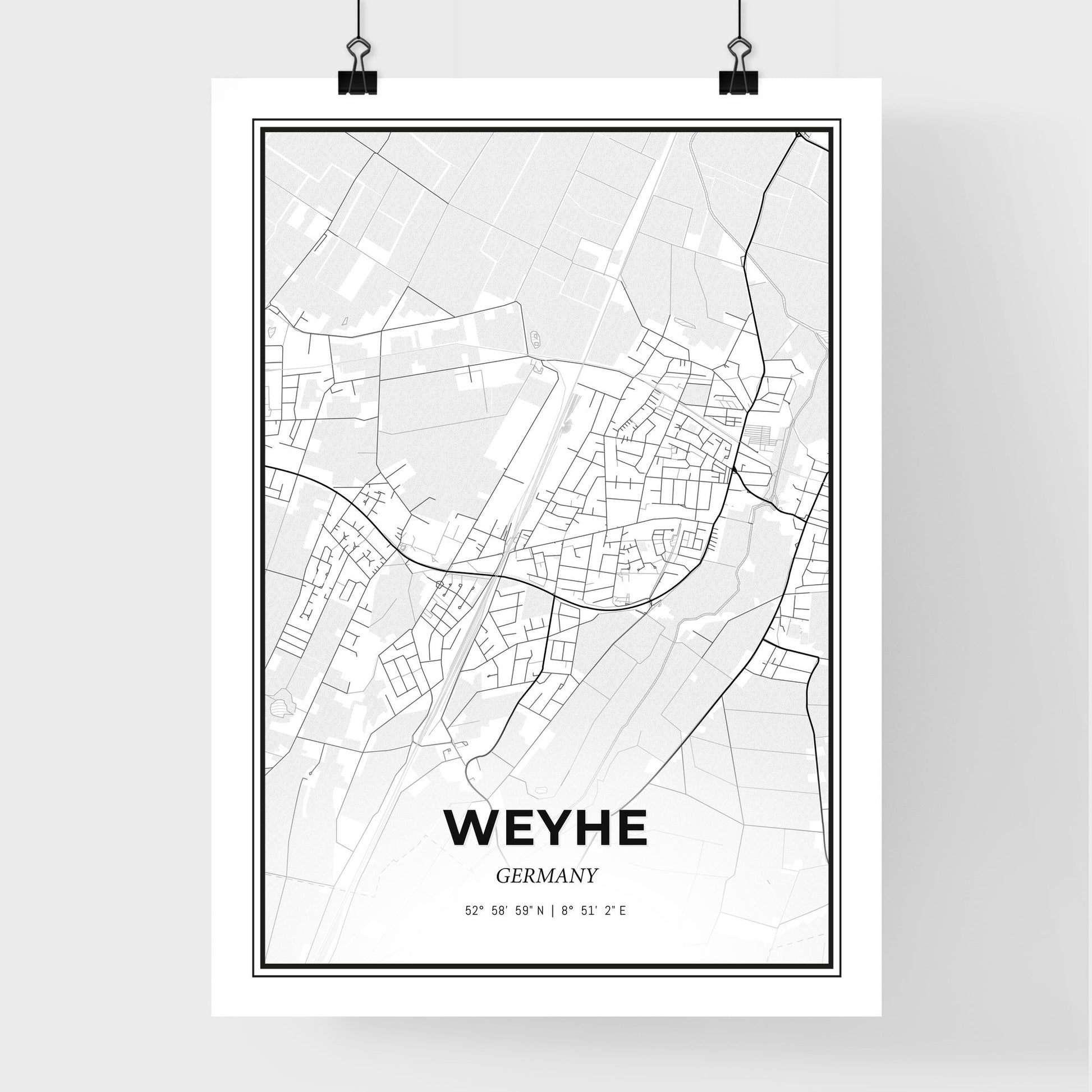 Weyhe Germany - Premium City Map Poster