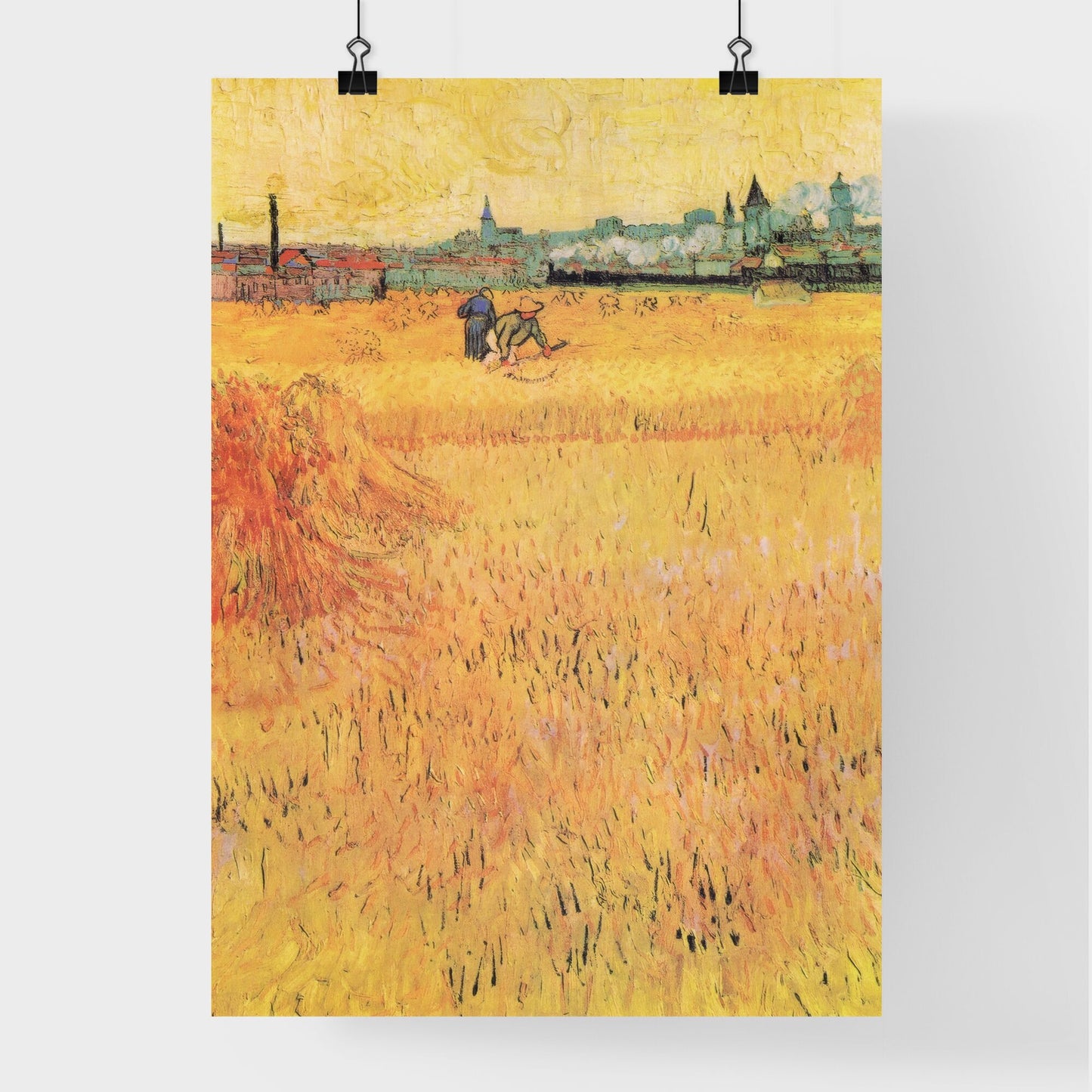 Wheat Field with View of Arles – Vincent van Gogh Poster