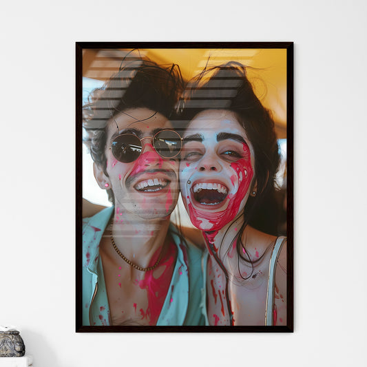 You are creating trigger phrases together to make it easier to access the fun personalities ;) #SchizoLove - a man and woman with paint on their faces