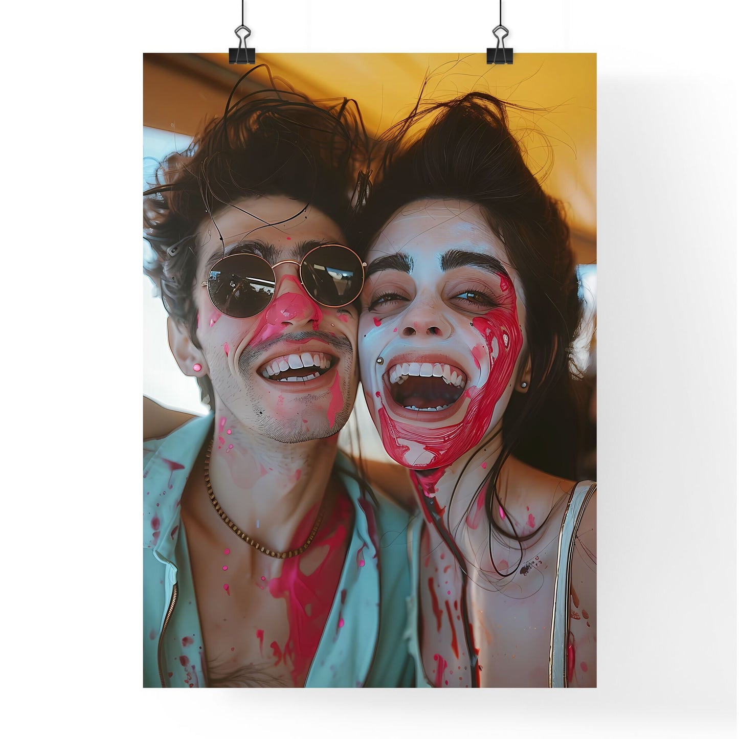 You are creating trigger phrases together to make it easier to access the fun personalities ;) #SchizoLove - a man and woman with paint on their faces Default Title