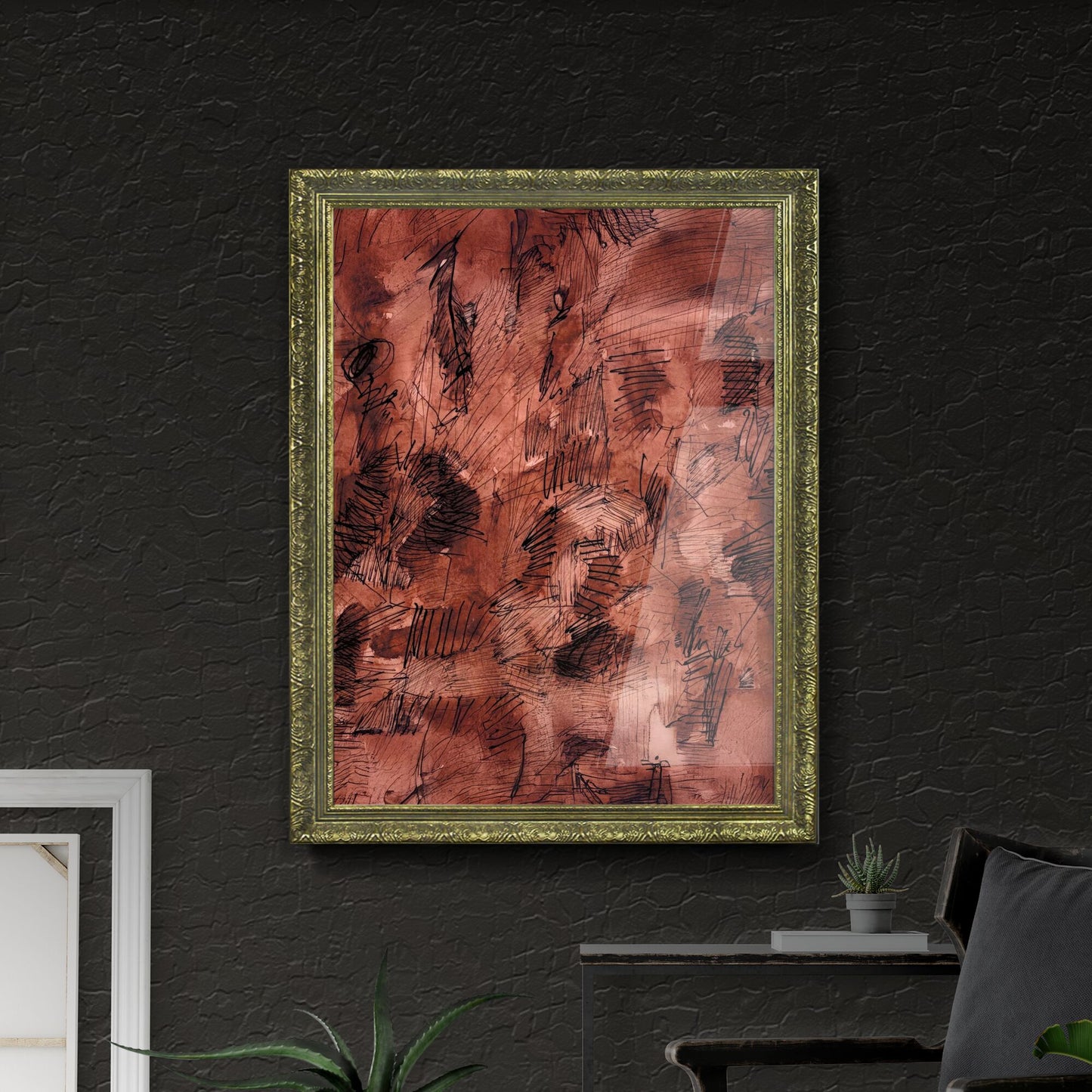 Whispers of Texture: Emotions Entwined in Earthy Hues and Lines