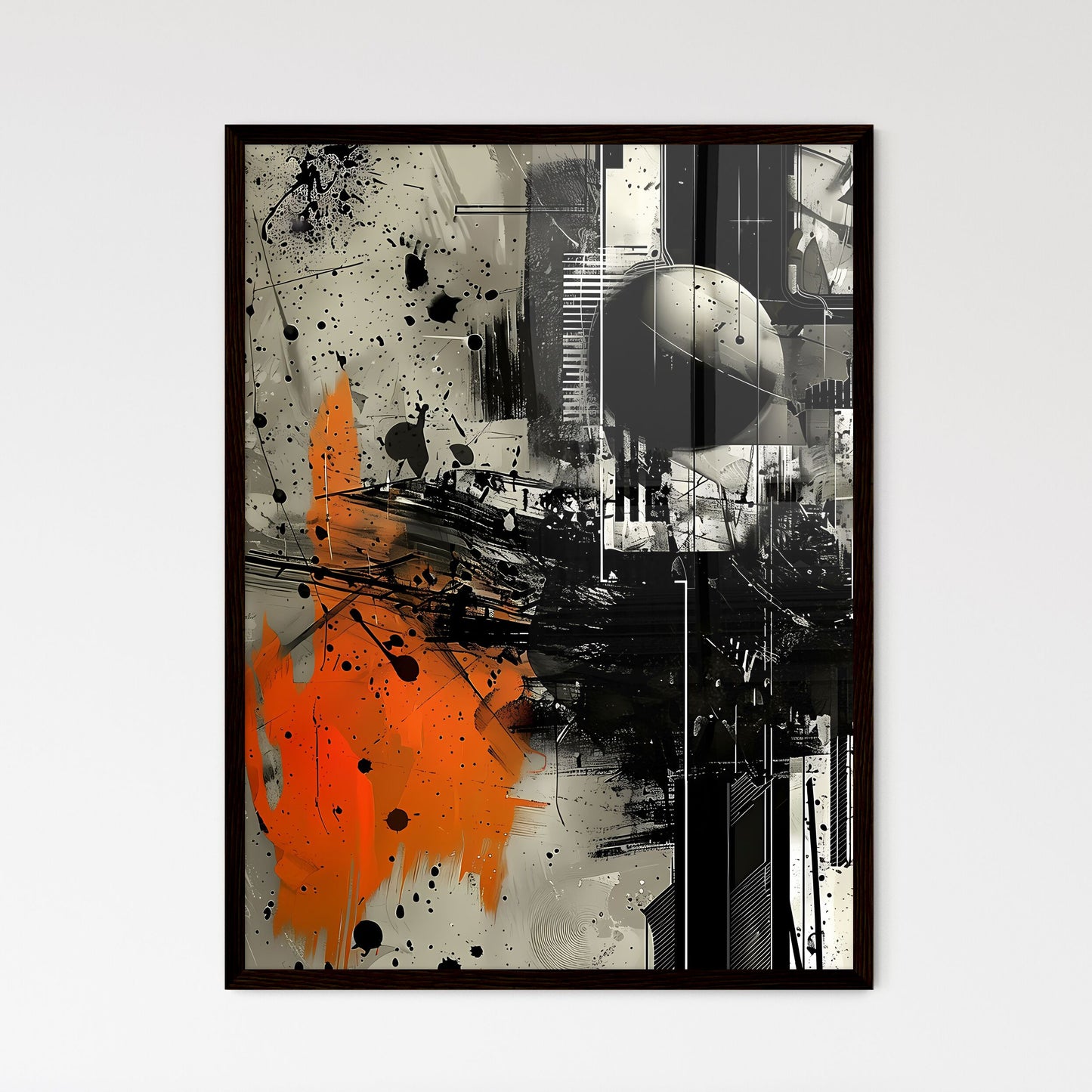 Abstract Geometric Painting - Framed Art Print