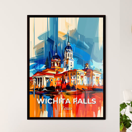 Vibrant Wichita Falls, Texas - A Painting Of A Building