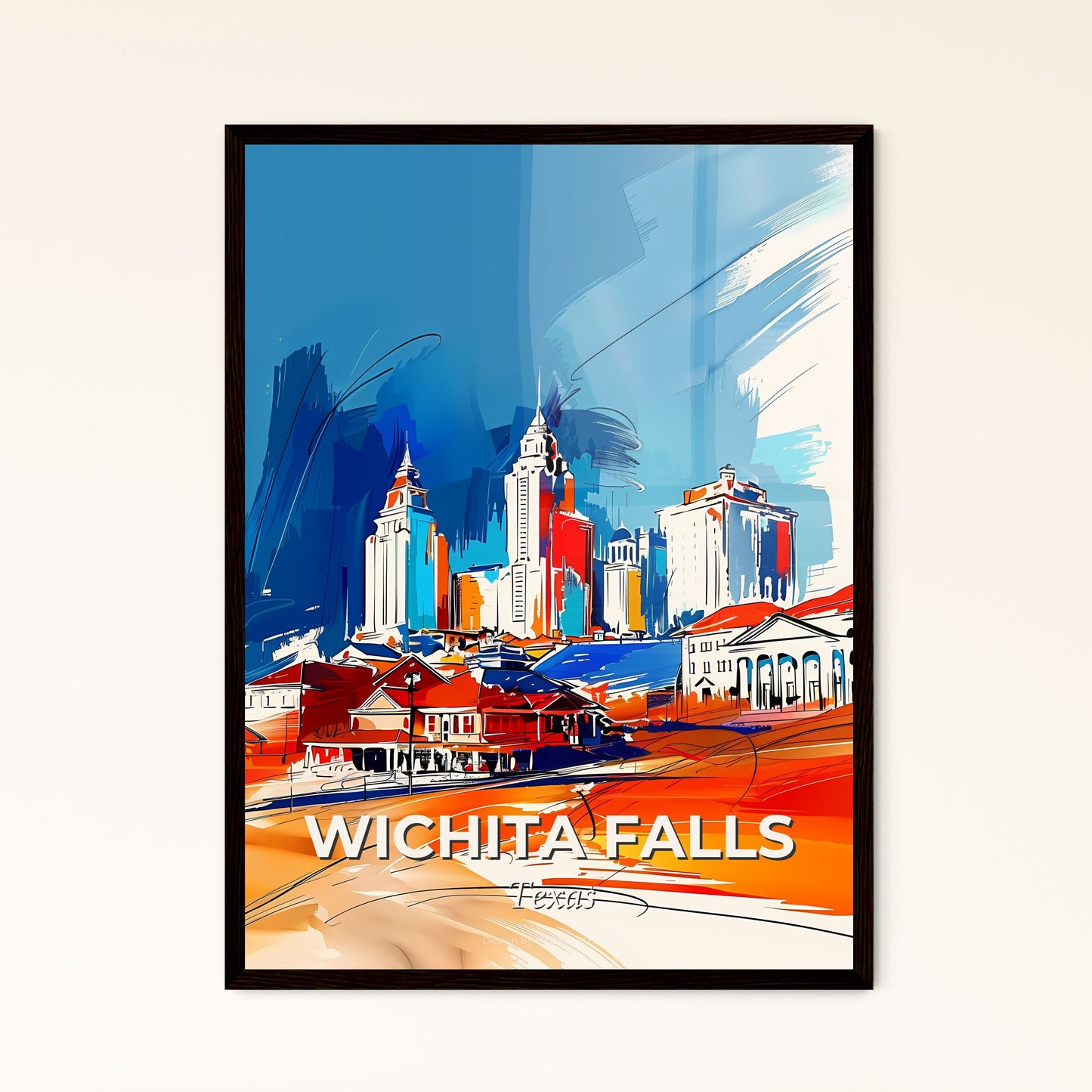 Vibrant Wichita Falls, Texas - A Painting Of A City