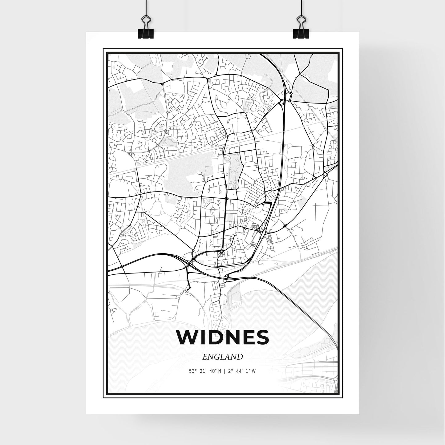 Widnes England - Premium City Map Poster