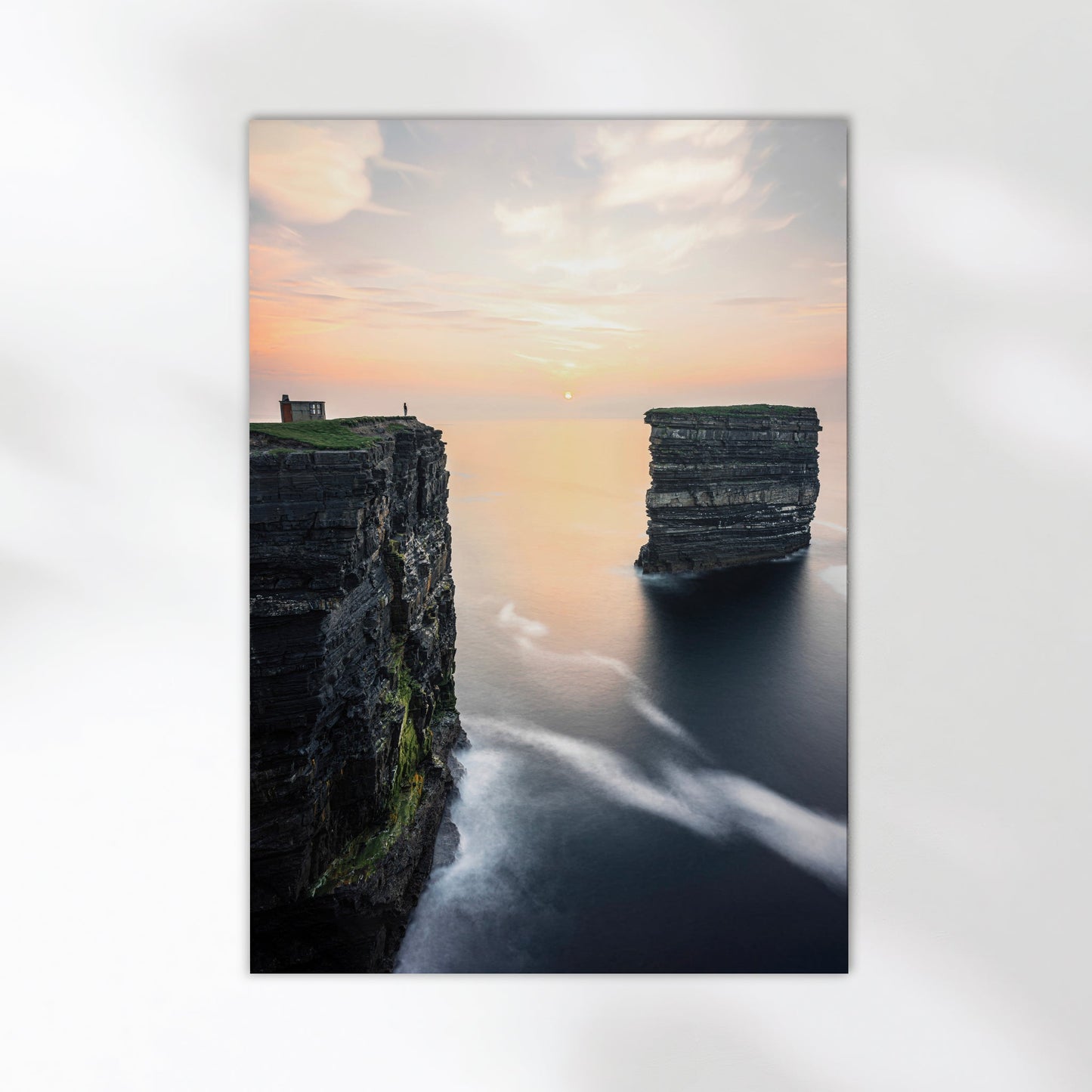 Downpatrick Head Sunset Print – Irish Coastal Wall Art