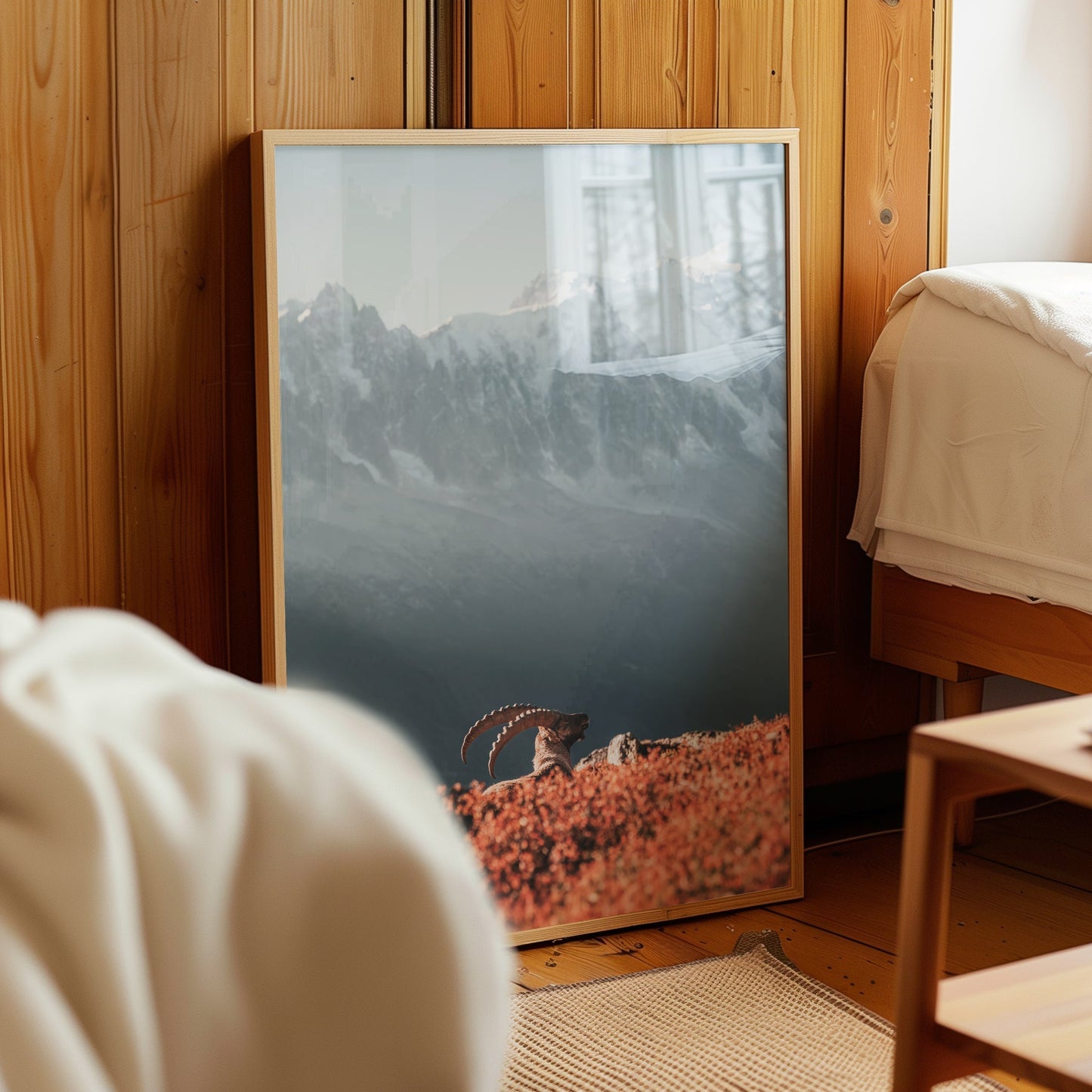 Ibex at Sunrise Print – Chamonix Wildlife and Mont Blanc Wall Art