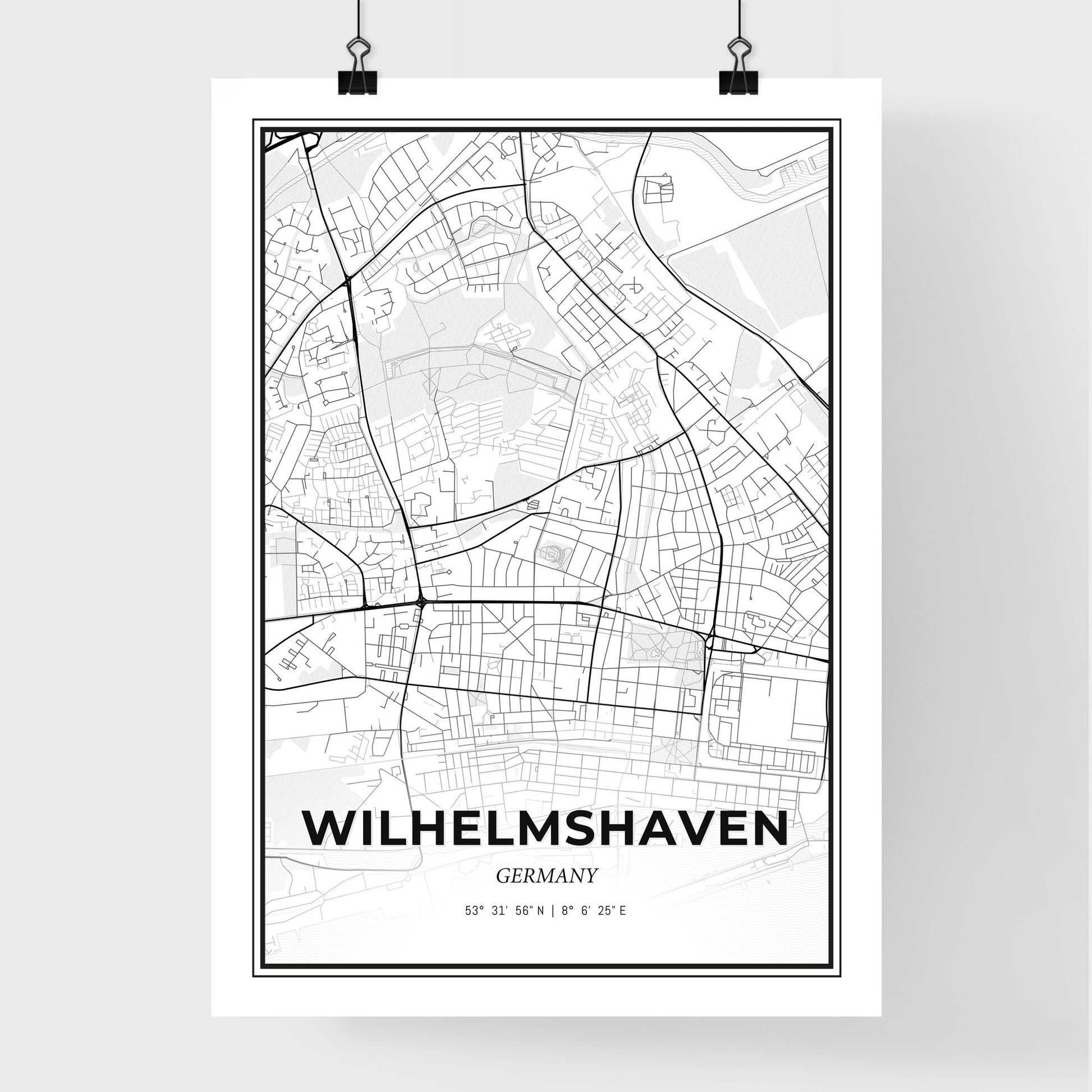 Wilhelmshaven Germany - Premium City Map Poster