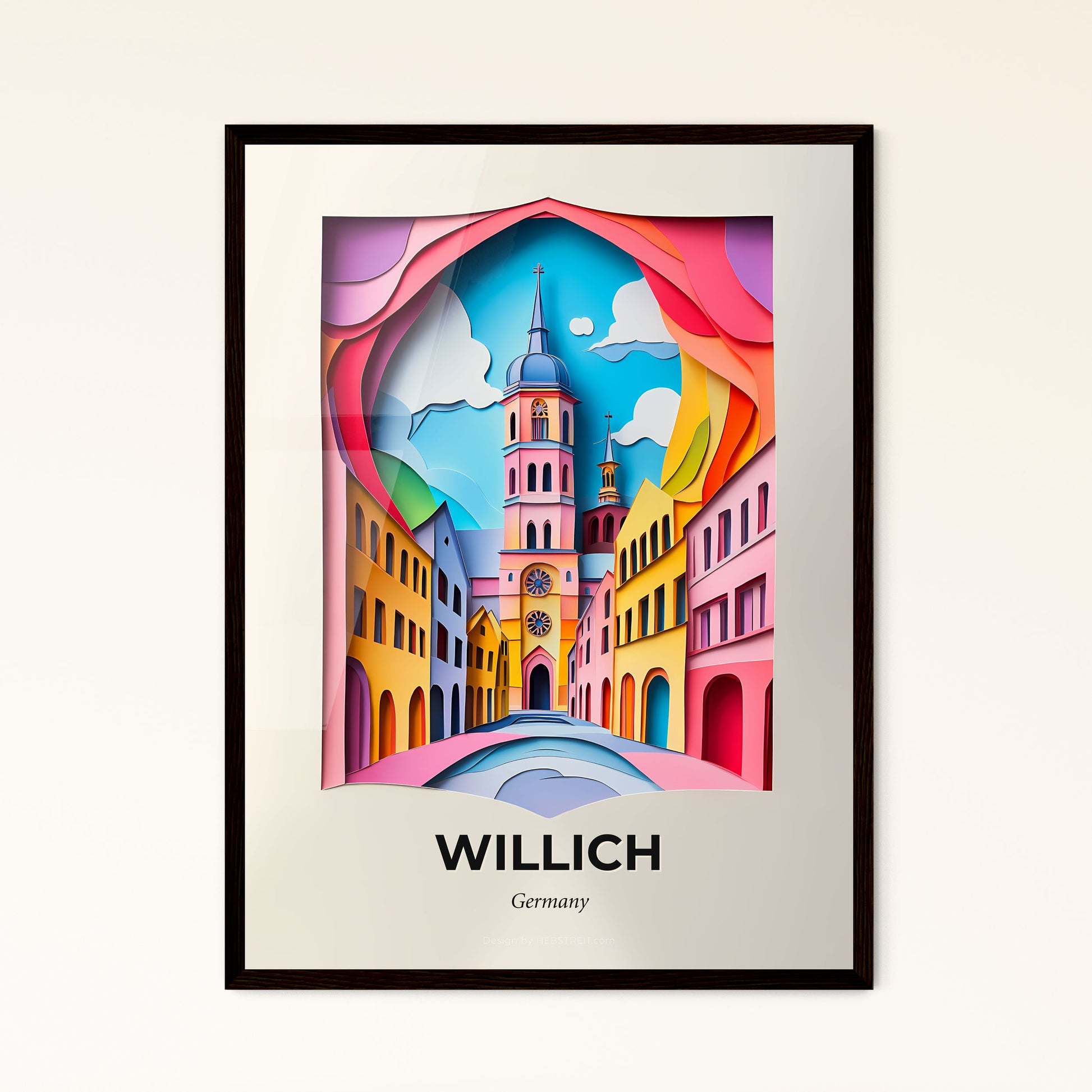 Vivid Willich, Germany - a city with a clock tower