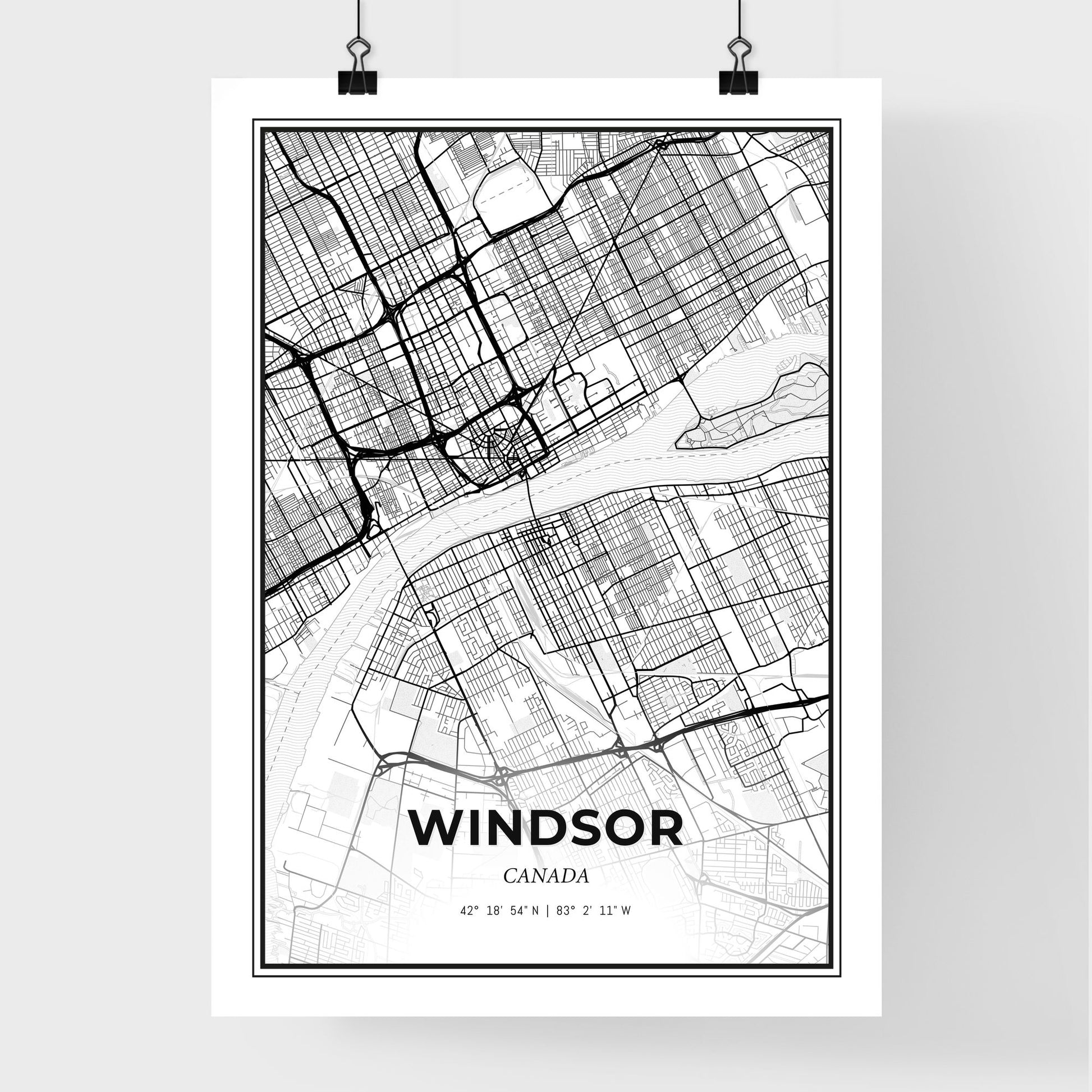 Windsor Canada - Premium City Map Poster