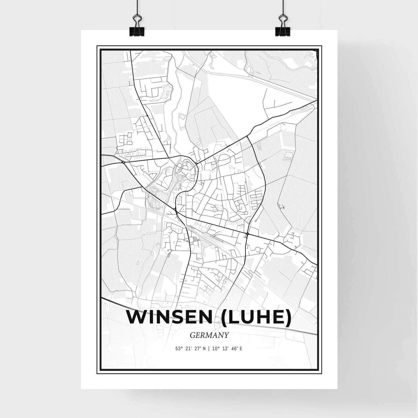 Winsen (Luhe) Germany - Premium City Map Poster