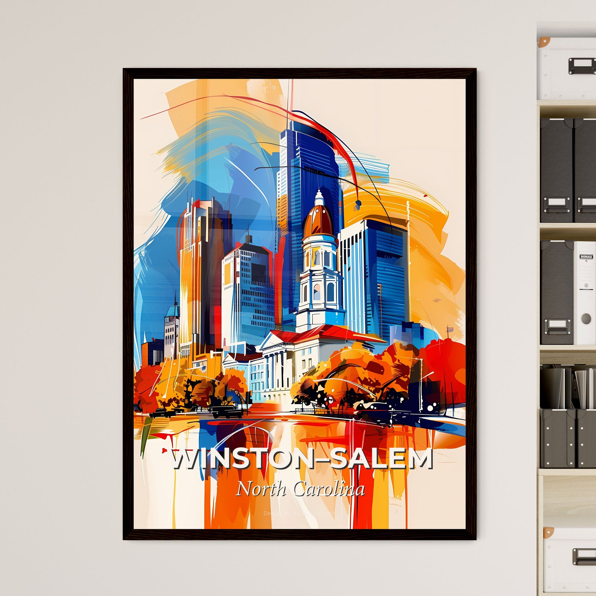 Vibrant Winston–Salem, North Carolina - A Painting Of A City