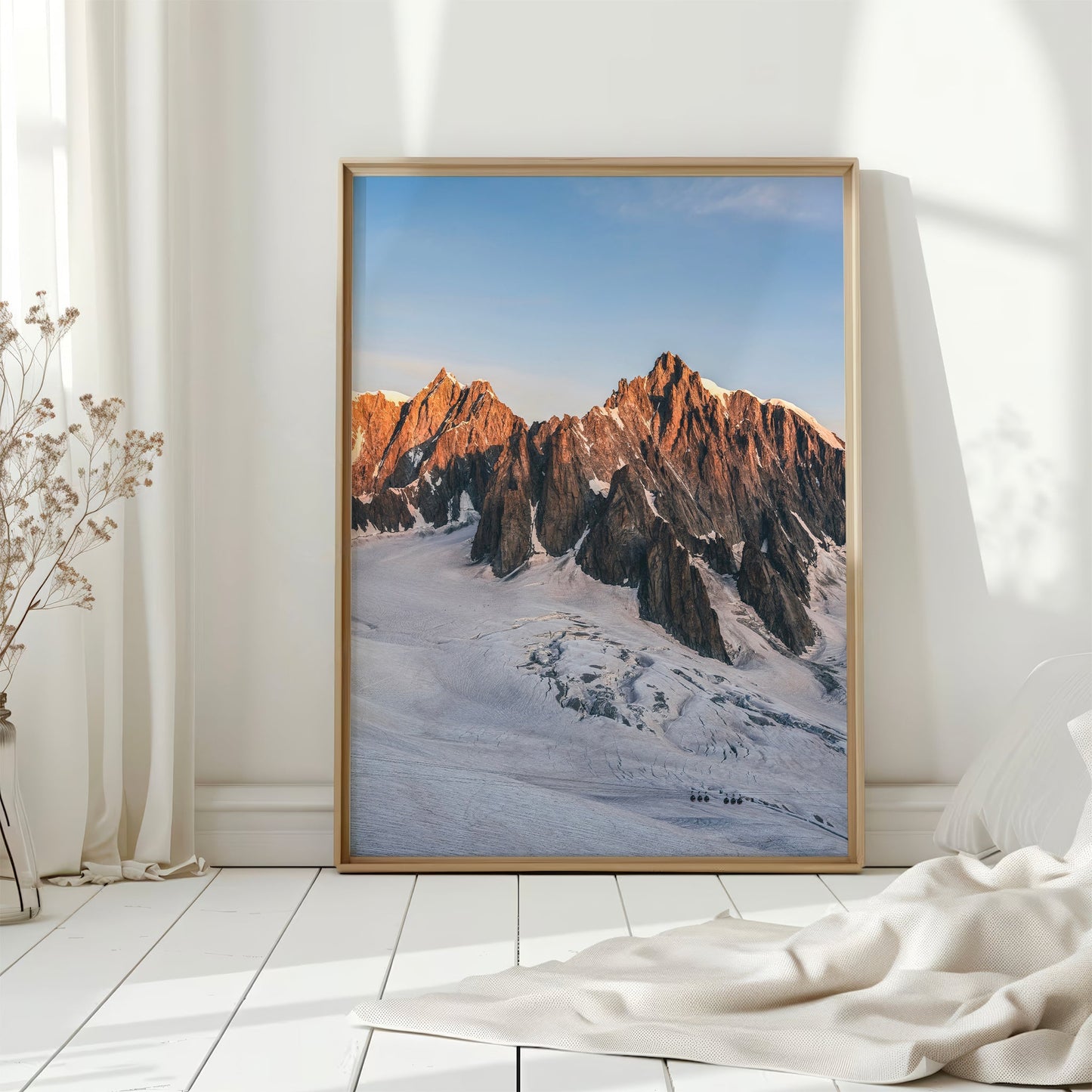 Mont Blanc du Tacul Wall Art Print – Chamonix Golden Hour Print