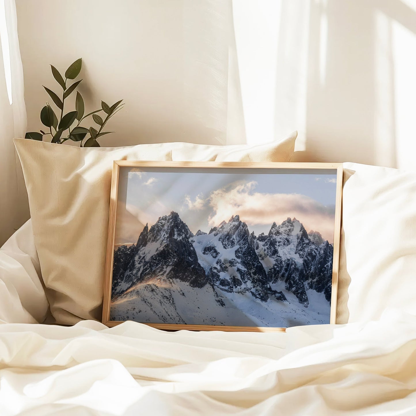 Chamonix Peaks at Sunset – Fine Art Alpine Wall Art Print