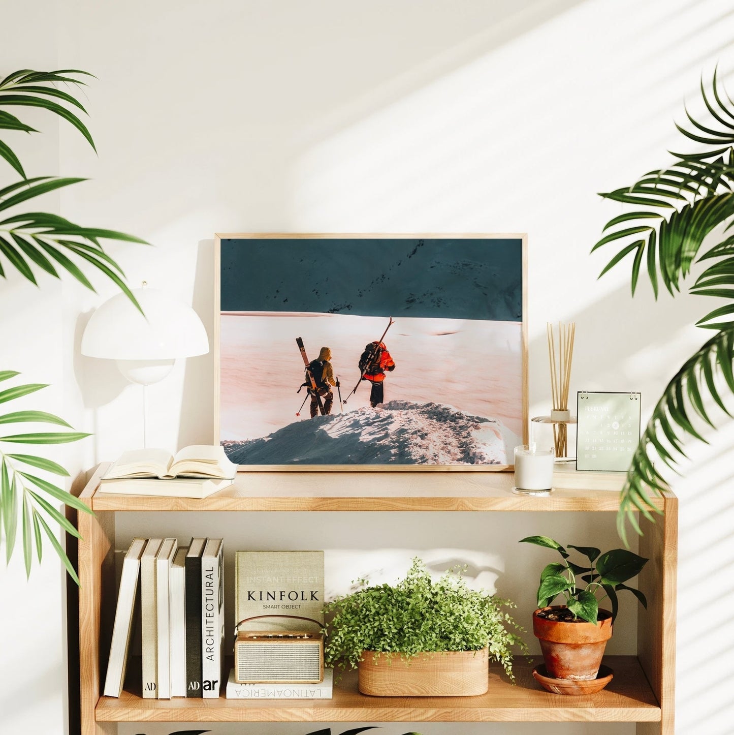 Skiers on the Midi Arête - Chamonix Wall Art Print | Adventure Photography