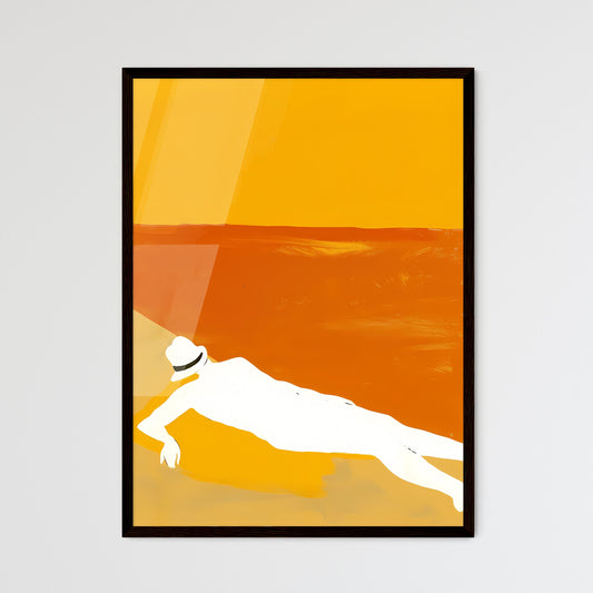 Vibrant Artfauvism Beach Couché Poster - Framed Art Print