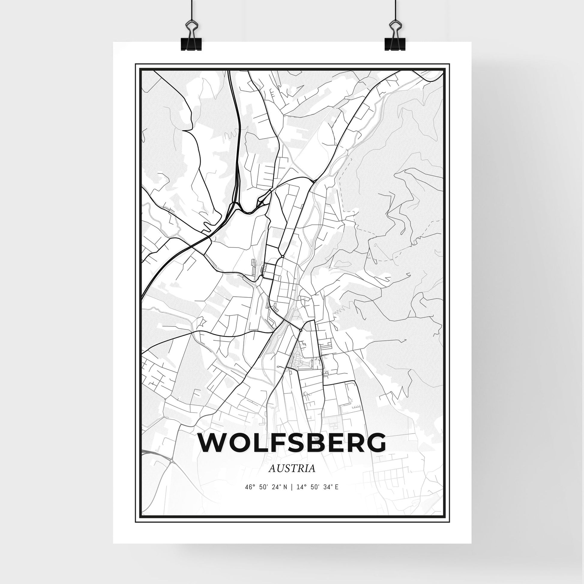 Wolfsberg Austria - Premium City Map Poster