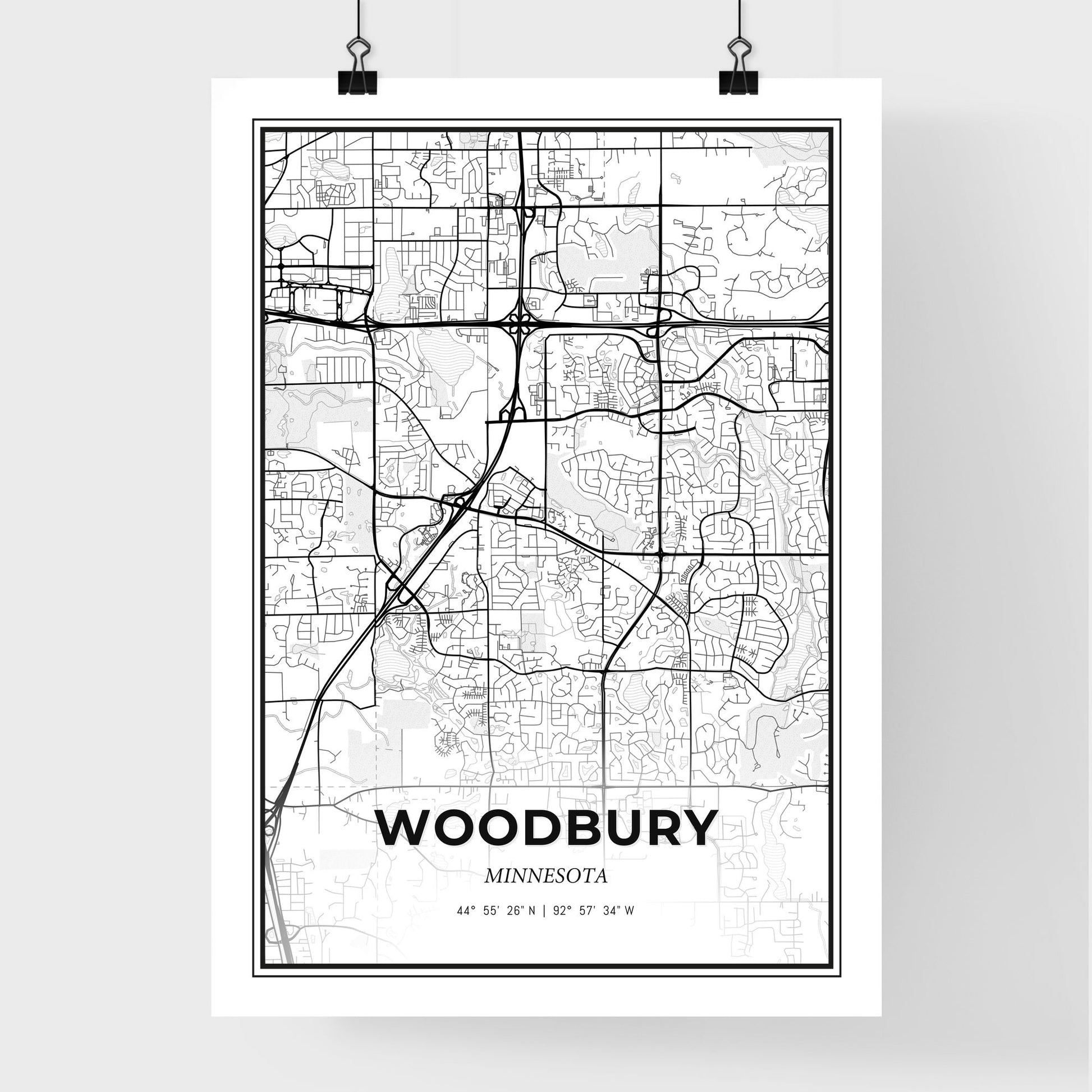 Woodbury Minnesota - Premium City Map Poster