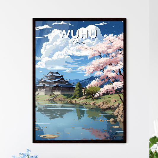 Artistic Painting of Wuhu City Skyline Building by the Lake Default Title