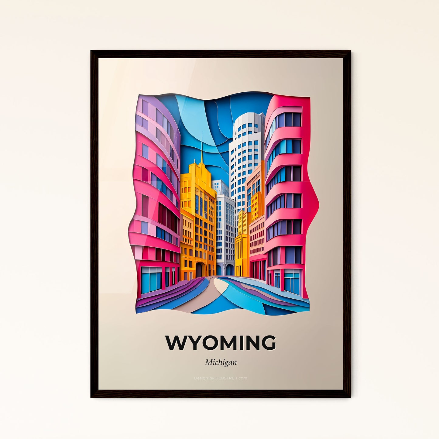 Vivid Wyoming, Michigan - a city with a street and buildings