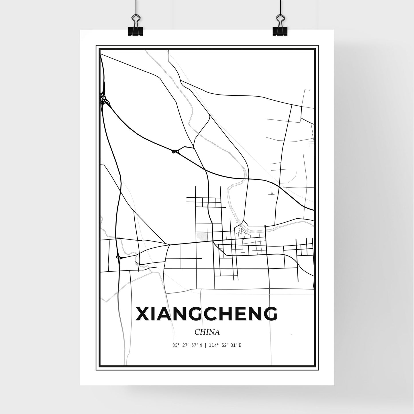 Xiangcheng China - Premium City Map Poster