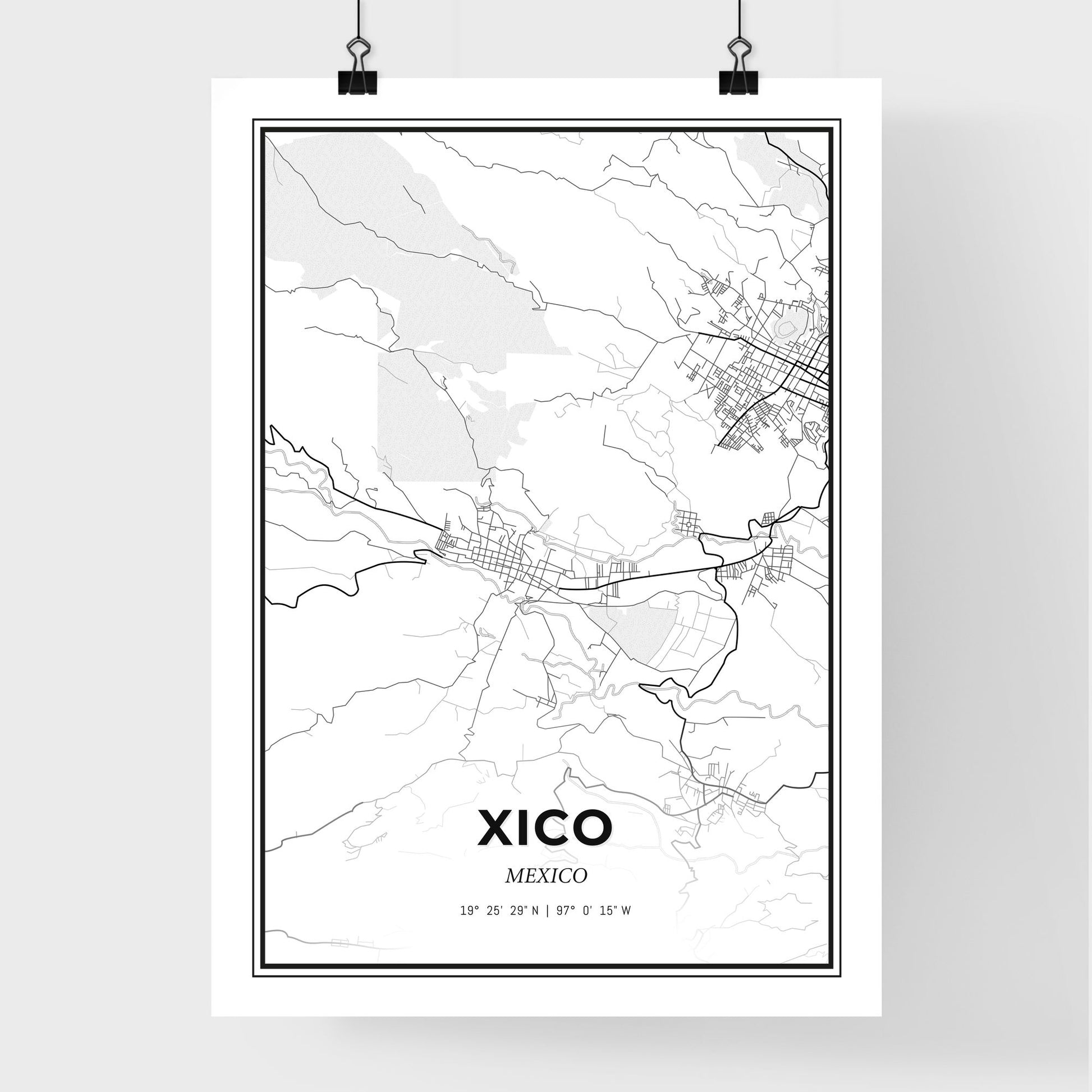 Xico Mexico - Premium City Map Poster