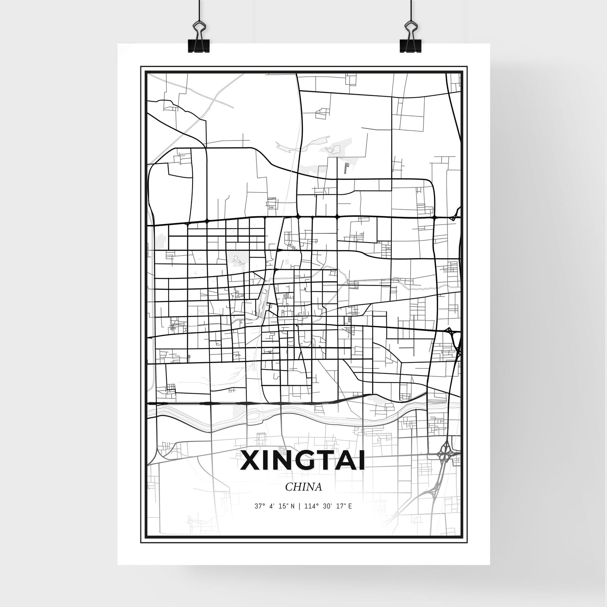 Xingtai China - Premium City Map Poster