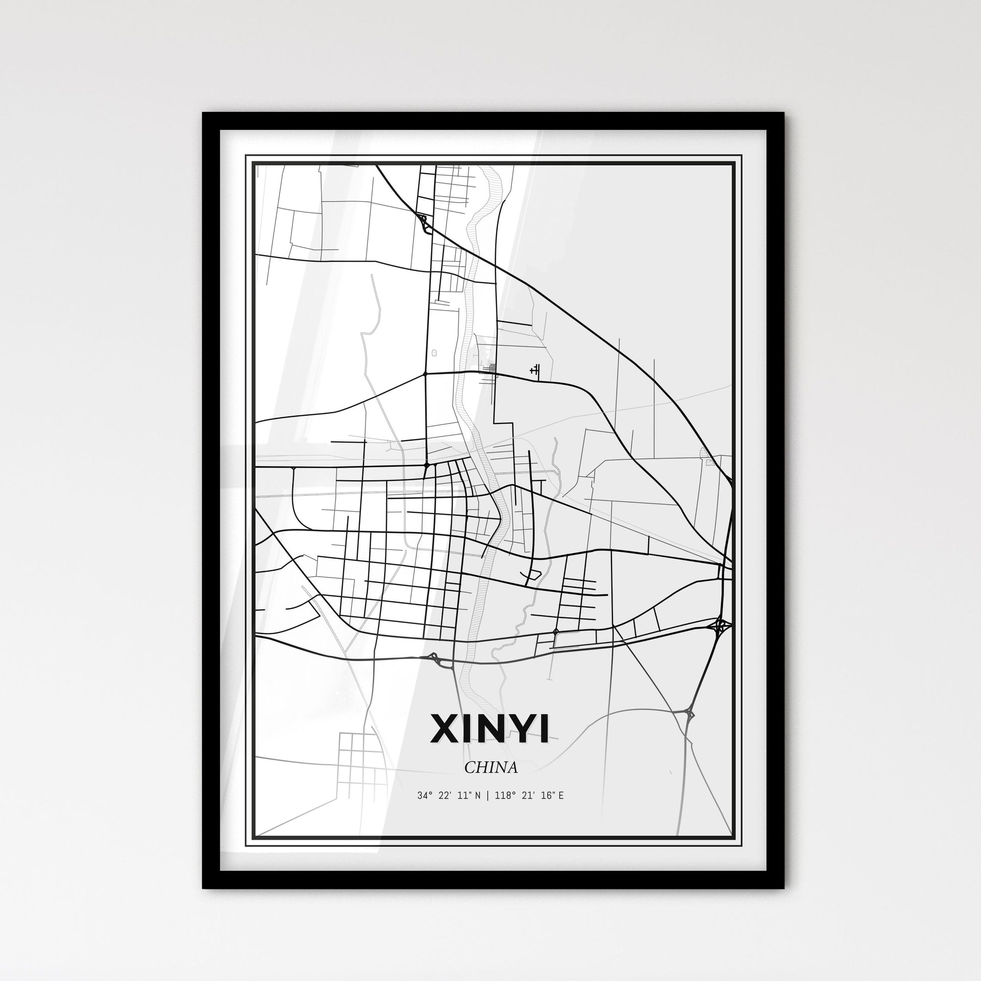 Xinyi China - Scandinavian Style City Map for Modern Home Decor